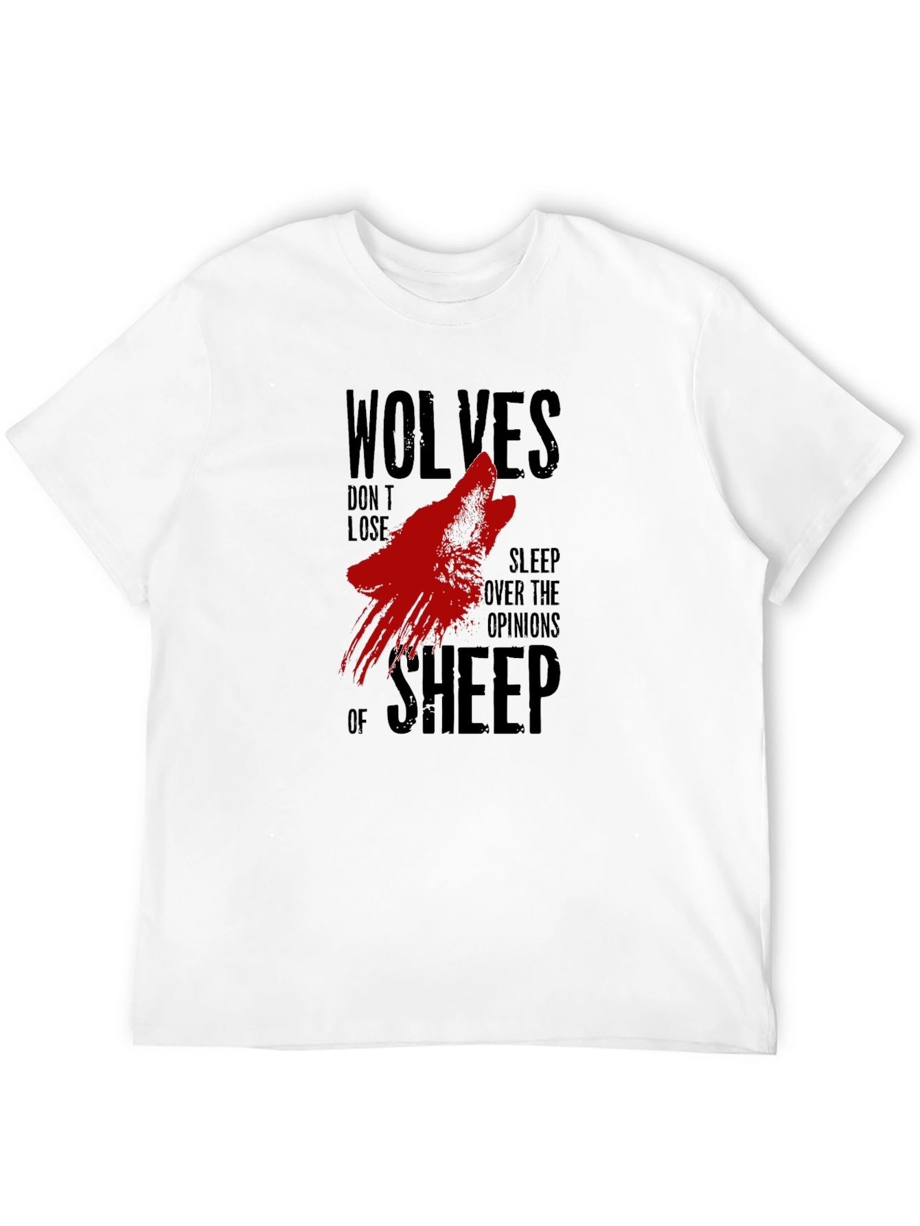 Wolves Dont Lose Sleep Black T-Shirt
