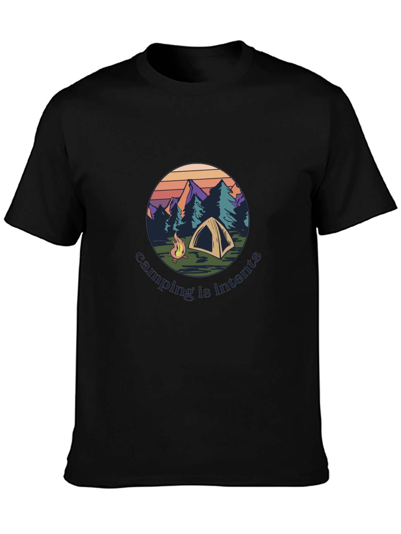 Camping Is Intents Graphic Tee