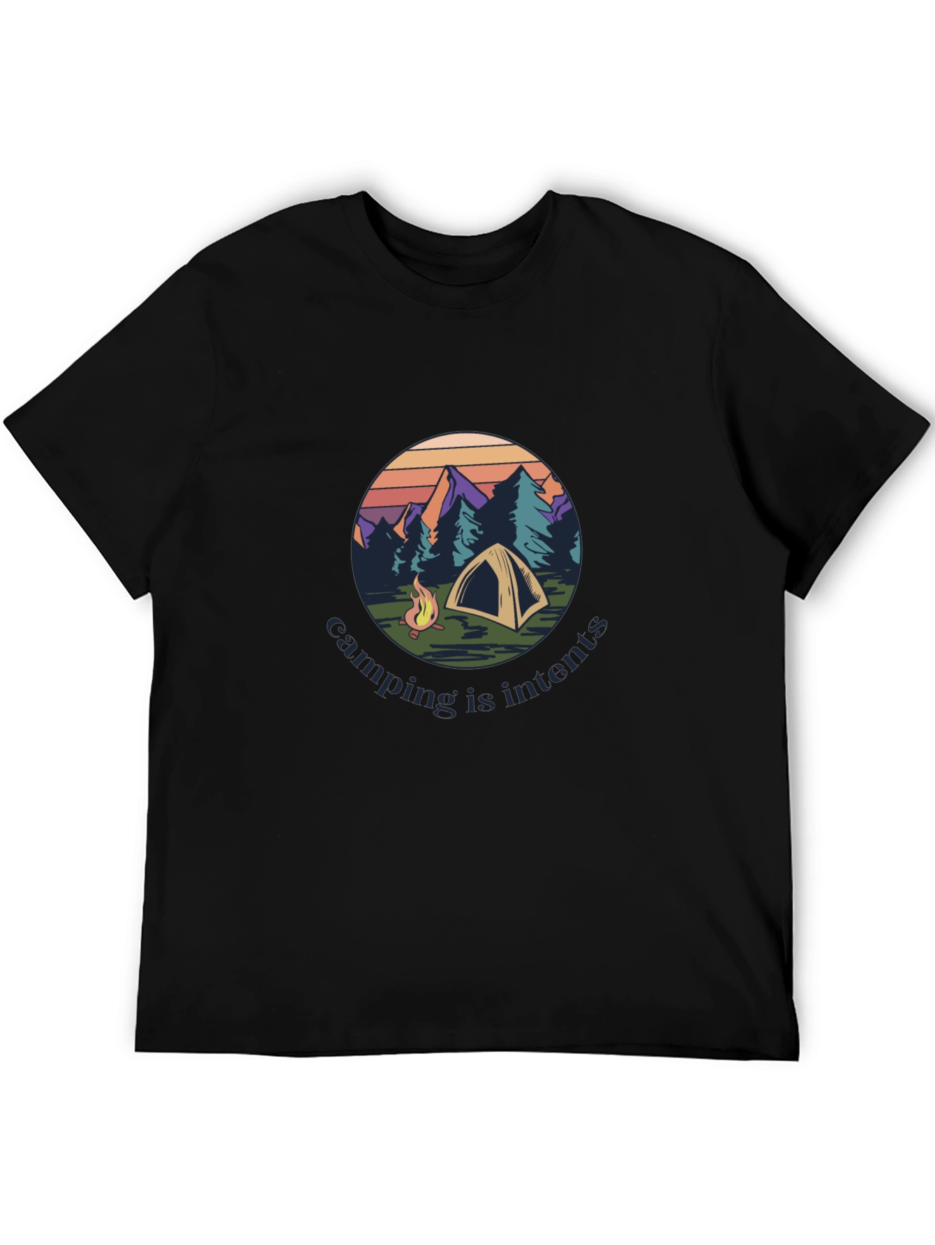 Camping Is Intents Graphic Tee