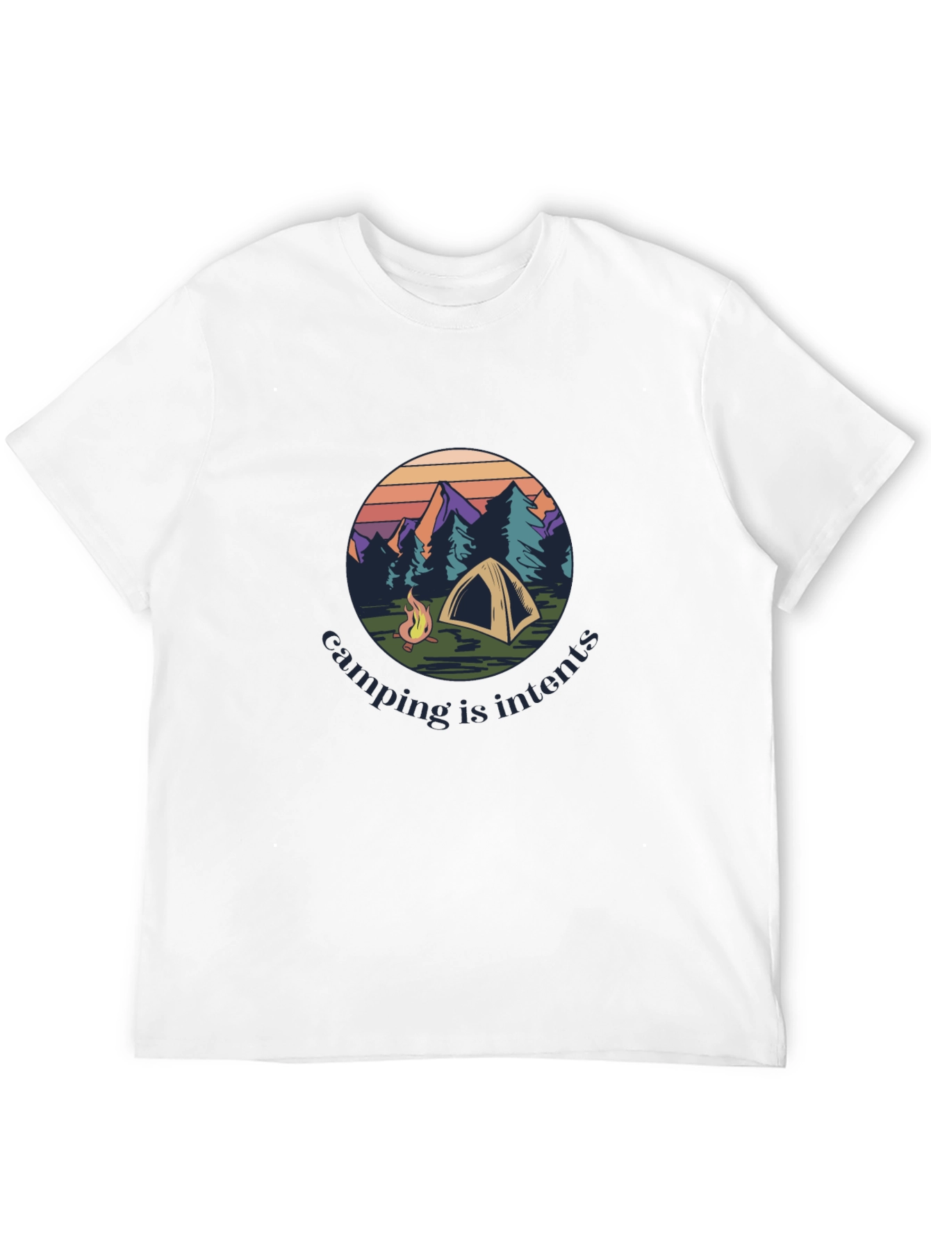 Camping Is Intents Graphic Tee