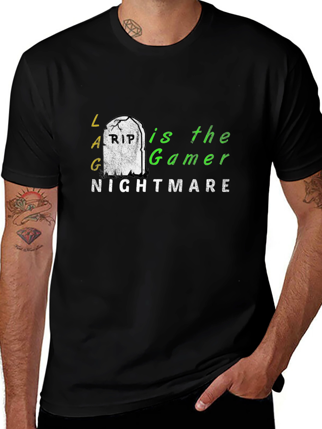 LAG is the Gamer Nightmare T-Shirt - Black