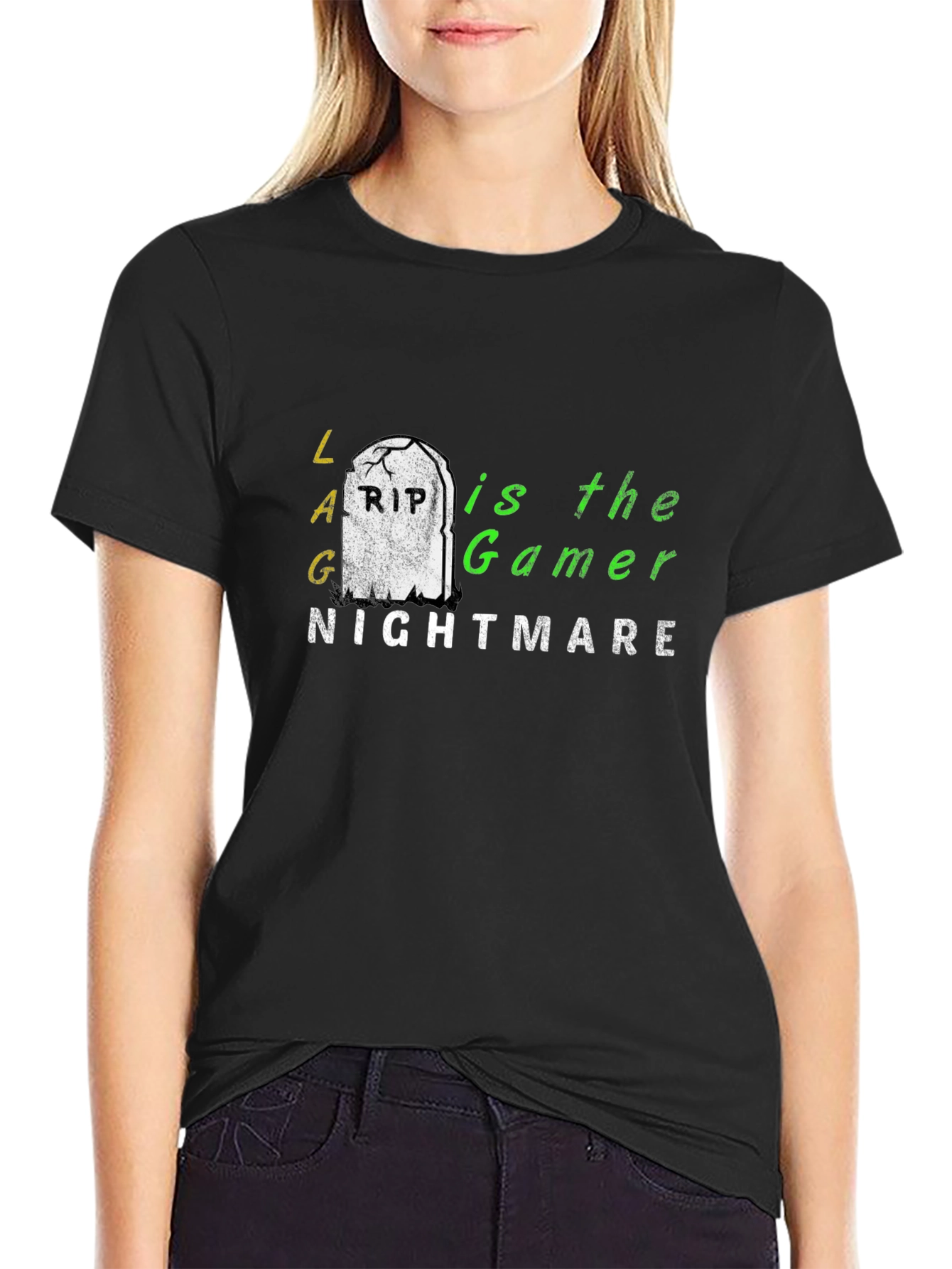 LAG is the Gamer Nightmare T-Shirt - Black