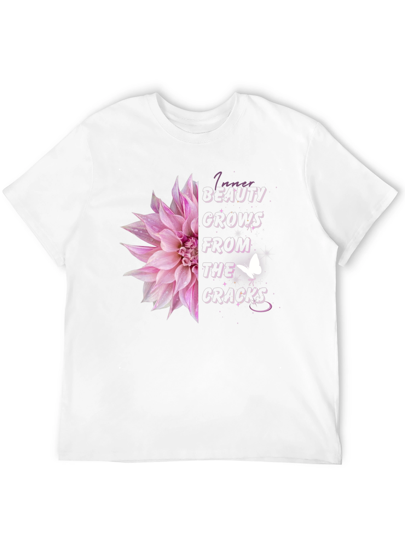 Inner Beauty Floral Butterfly Graphic Tee