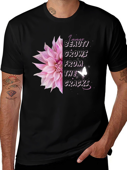Inner Beauty Floral Butterfly Graphic Tee