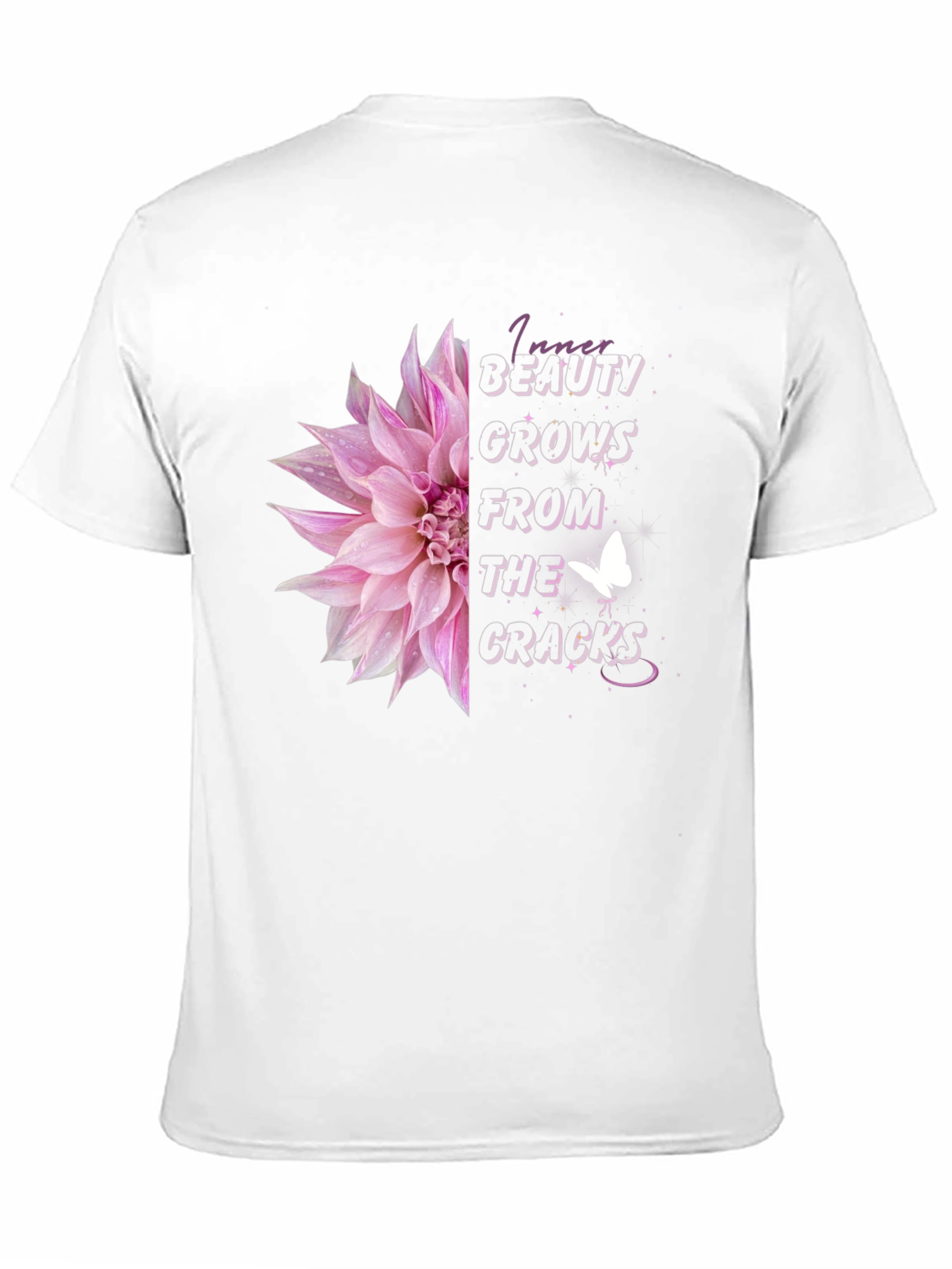 Inner Beauty Floral Butterfly Graphic Tee