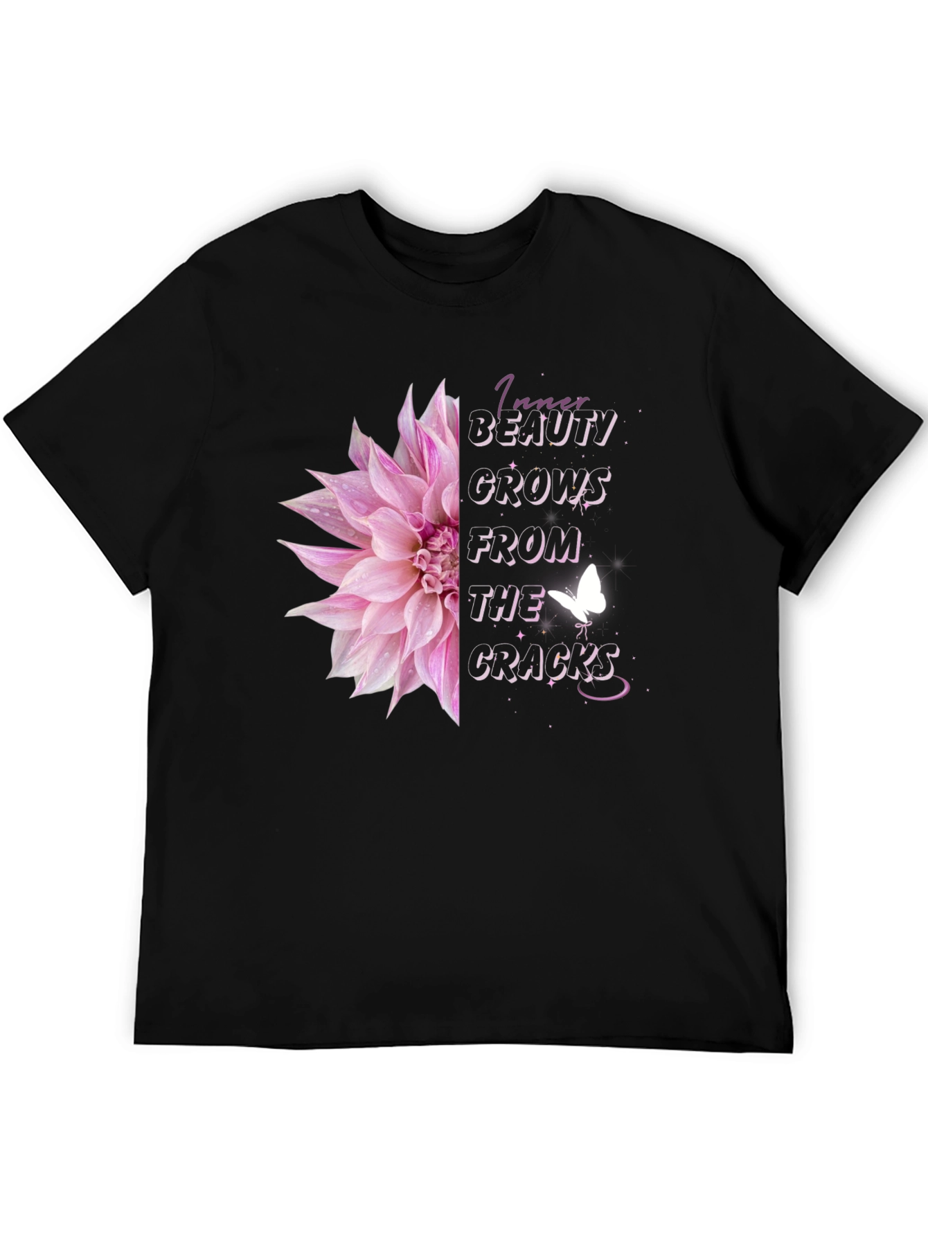 Inner Beauty Floral Butterfly Graphic Tee
