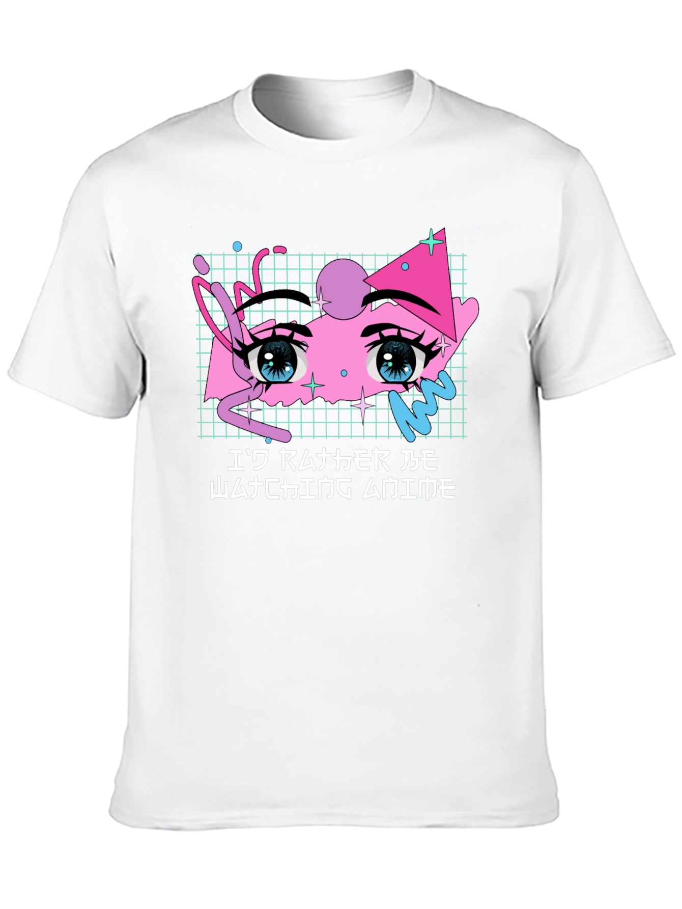 Anime Eyes Graphic Tee - Black