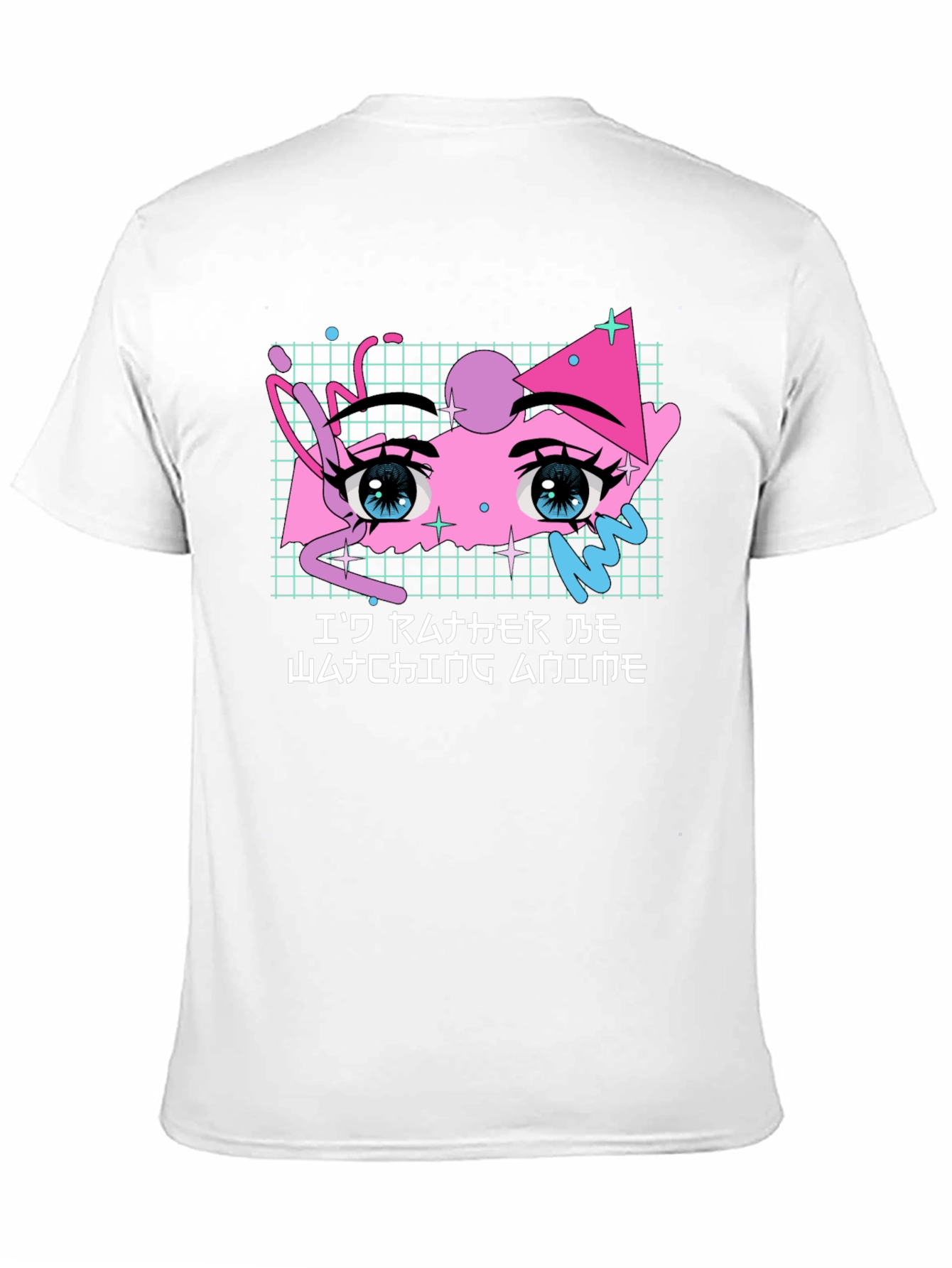 Anime Eyes Graphic Tee - Black