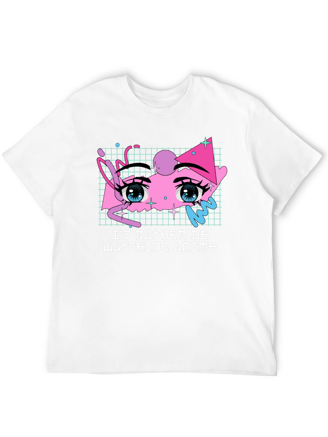 Anime Eyes Graphic Tee - Black