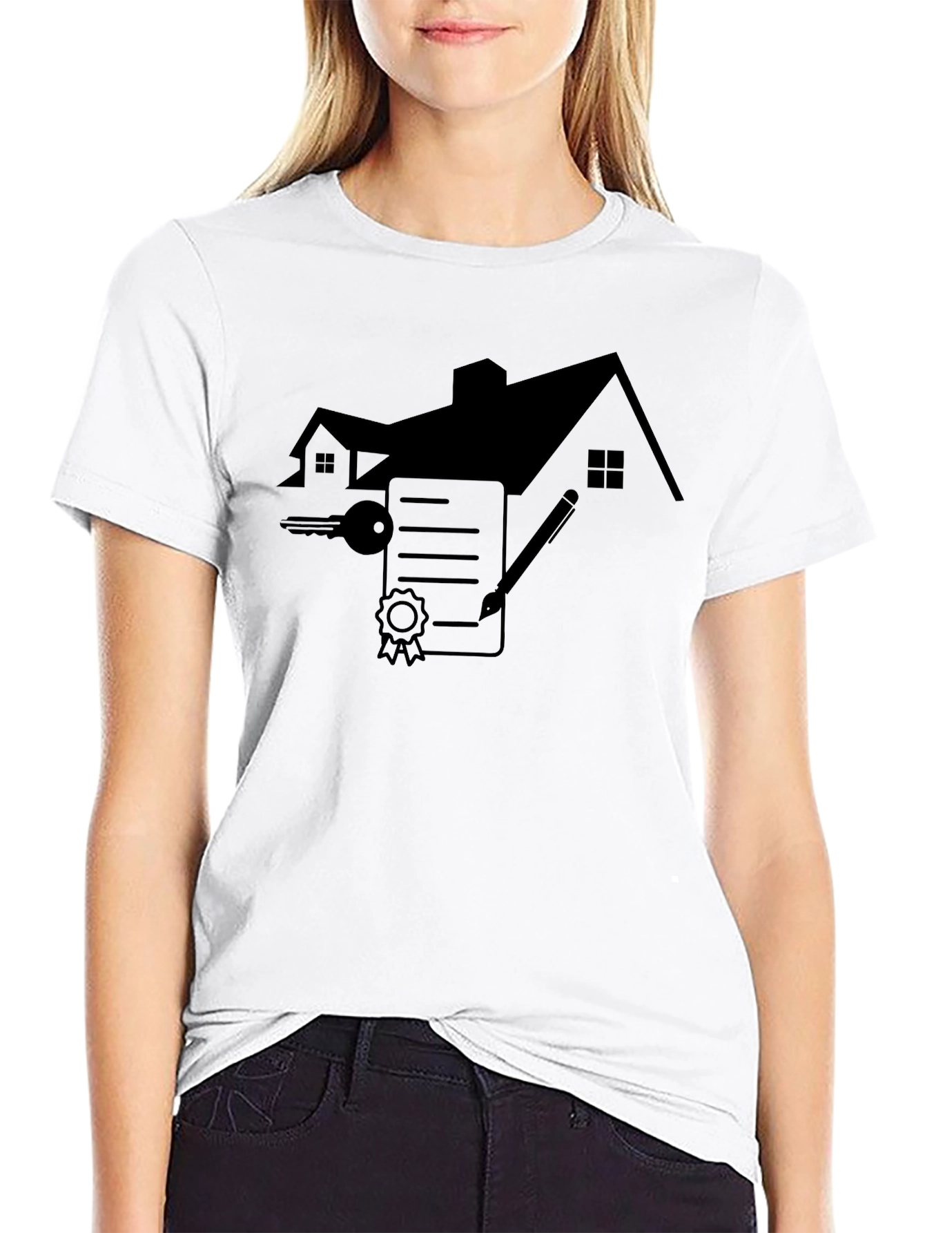 Real Estate Black T-Shirt