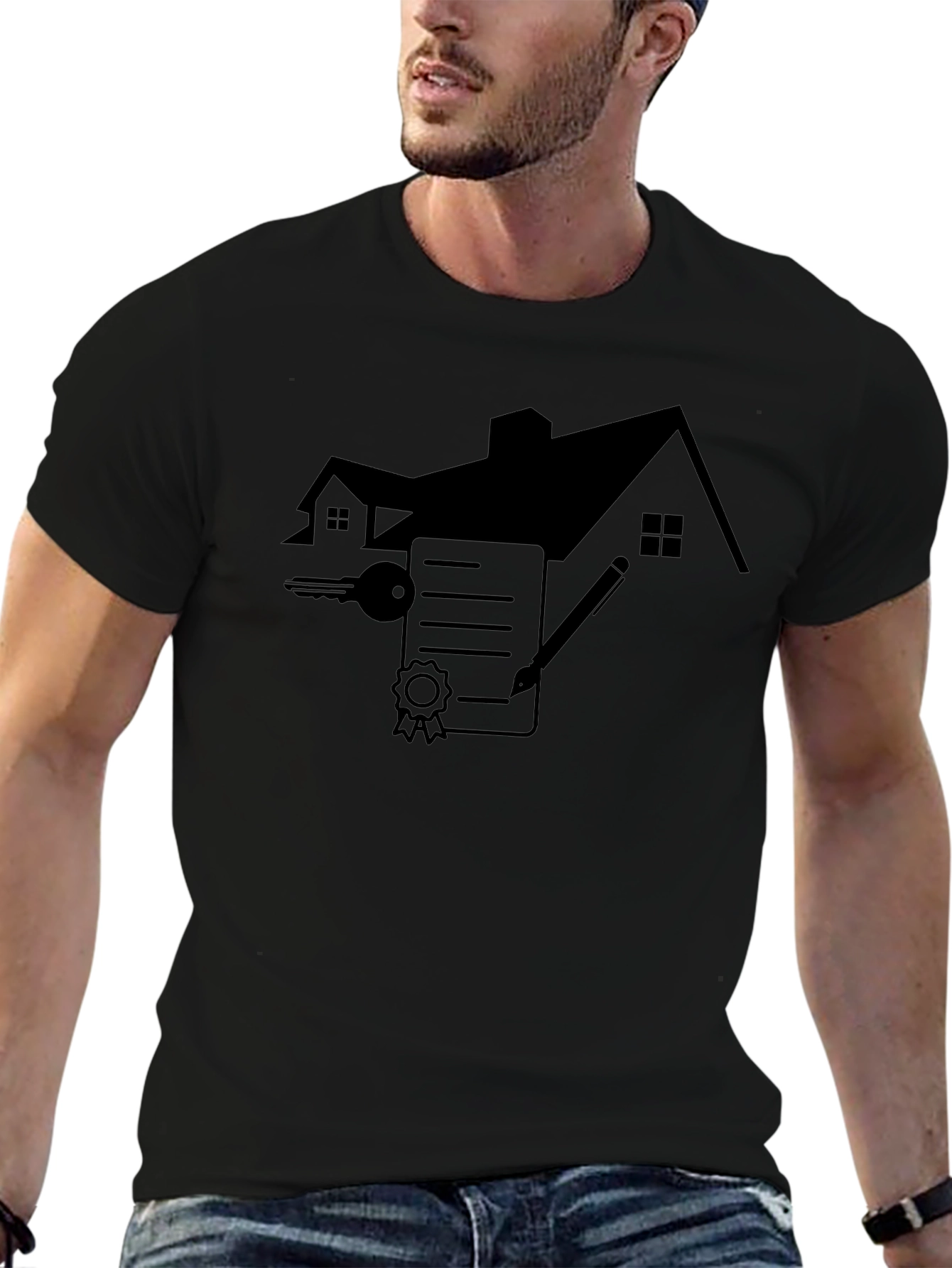 Real Estate Black T-Shirt
