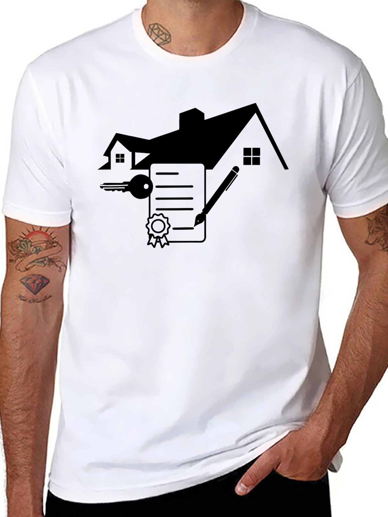 Real Estate Black T-Shirt