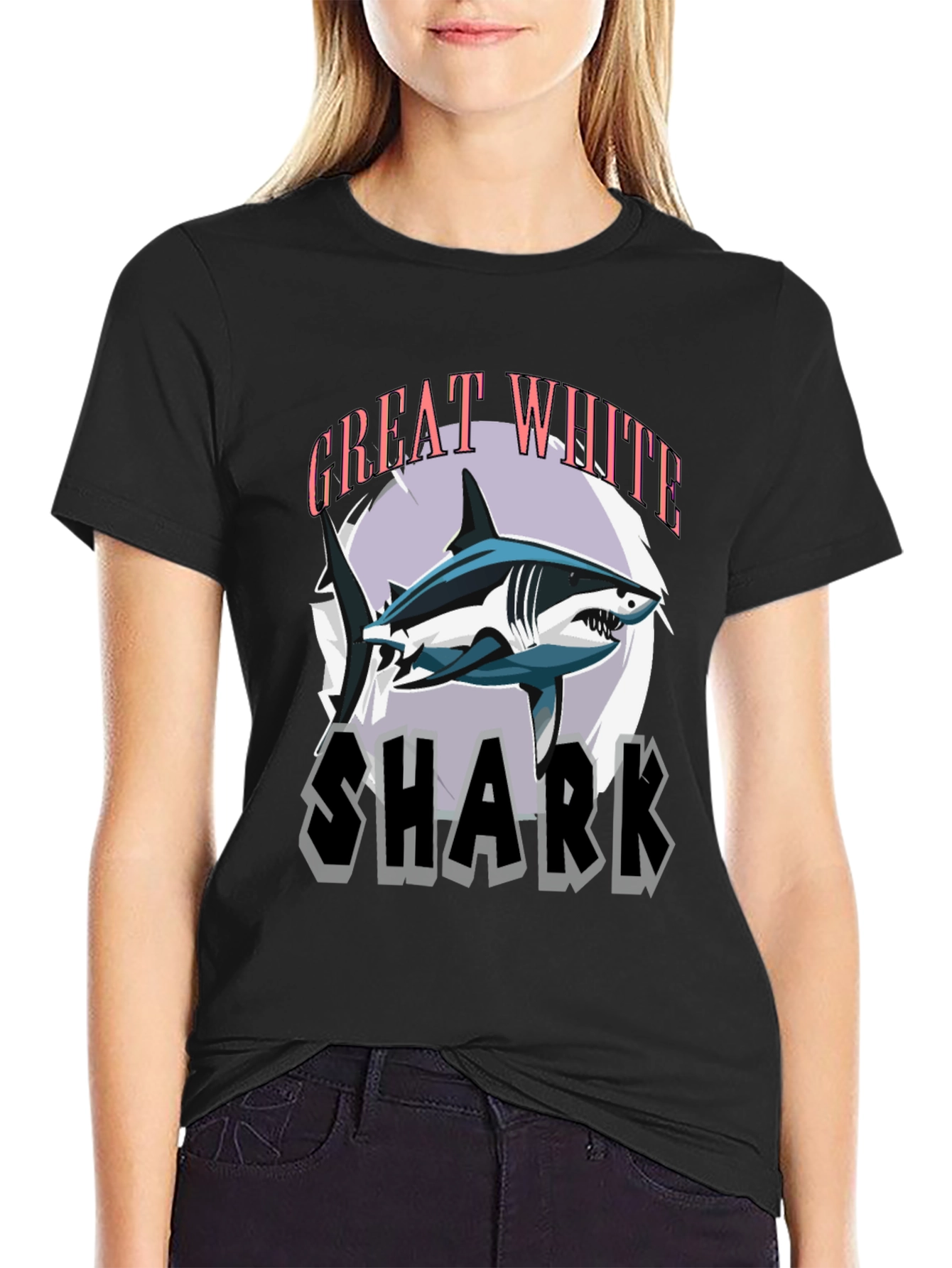 Great White Shark Graphic Tee - Stylish Mens T-Shirt