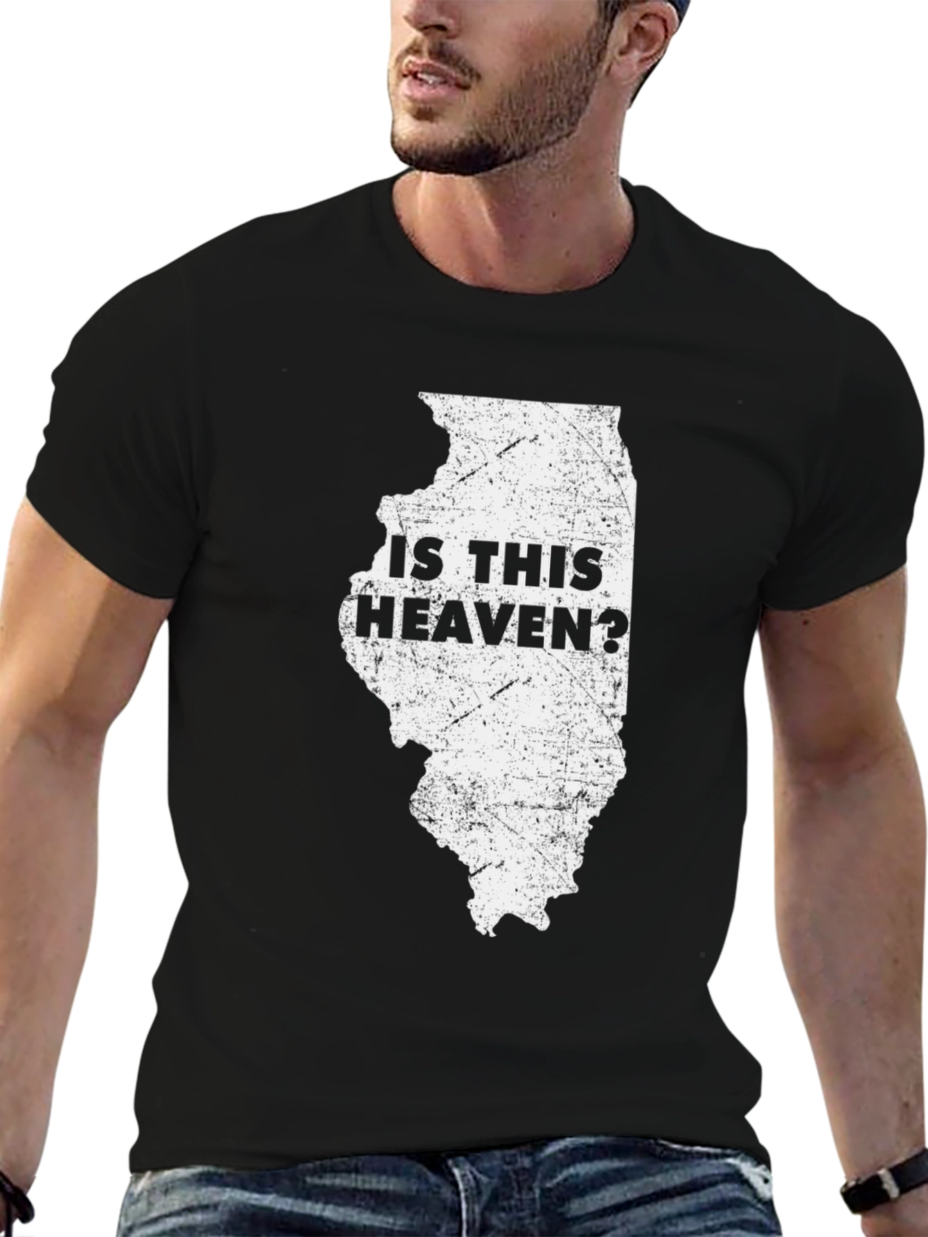 Illinois Is This Heaven? Graphic Tee - Black