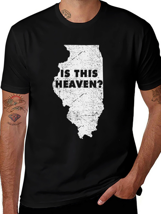 Illinois Is This Heaven? Graphic Tee - Black