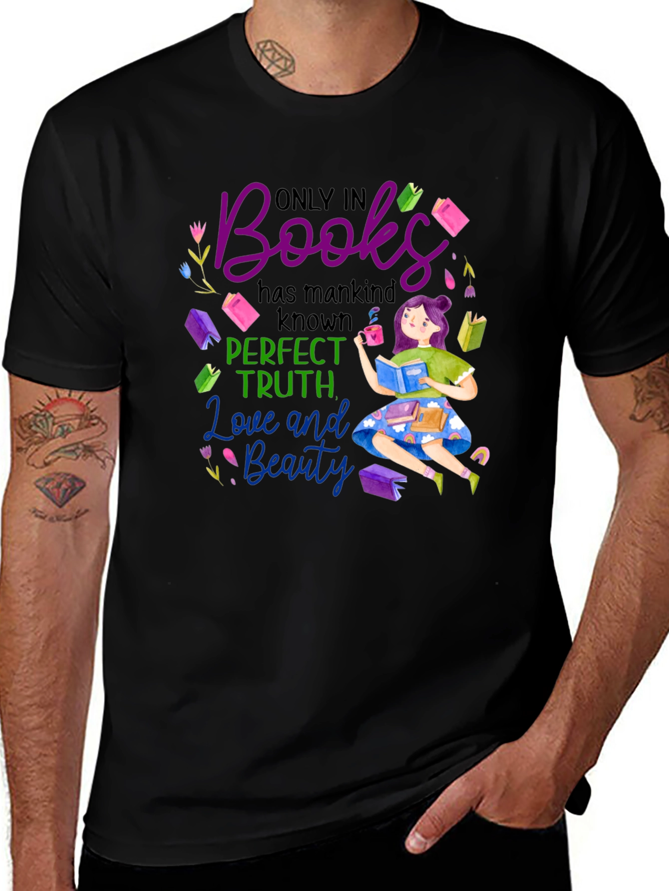 Book Lover T-Shirt: Perfect Truth Love Beauty