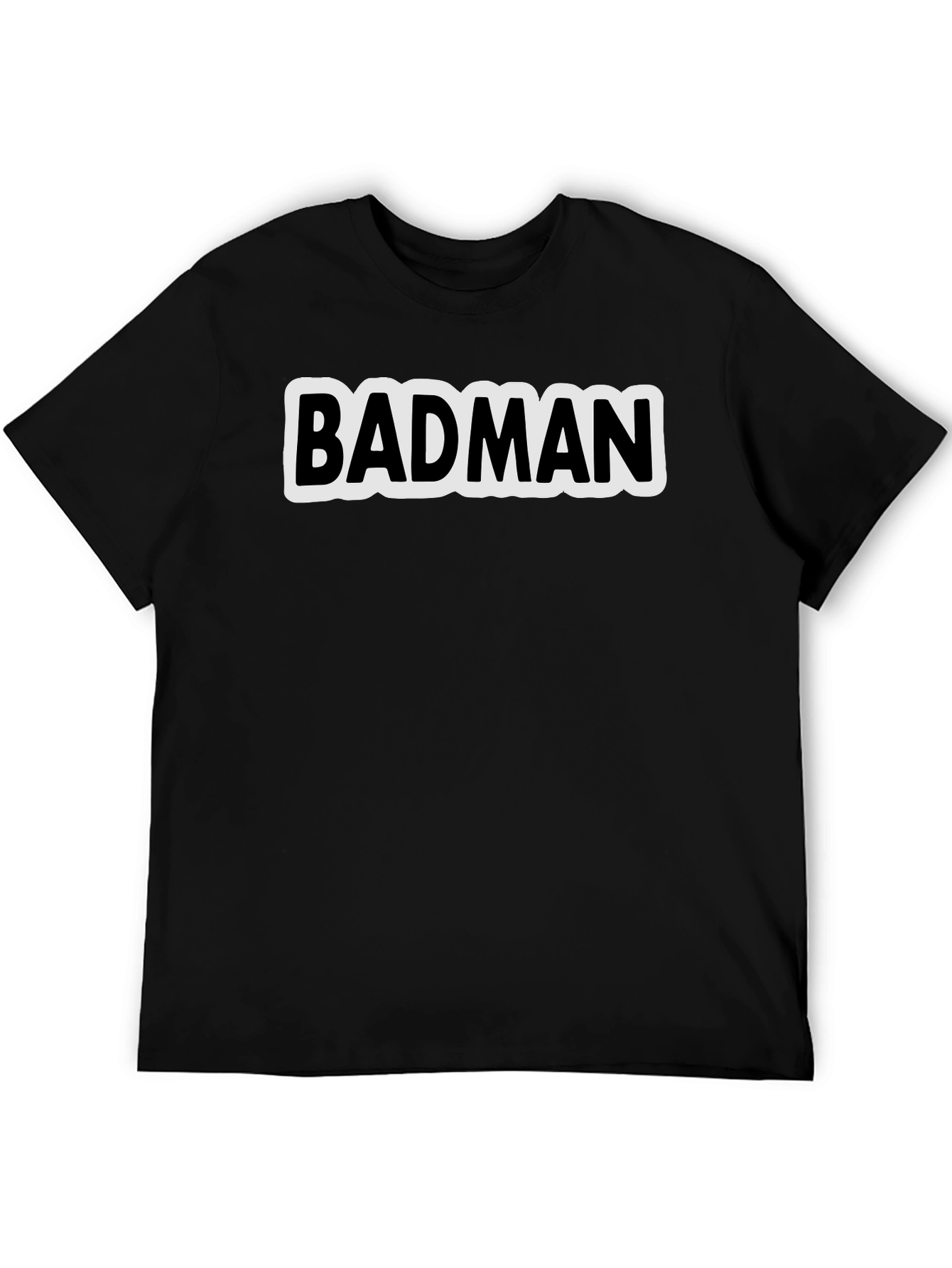 Badman Black Cotton Graphic Tee - Urban Style