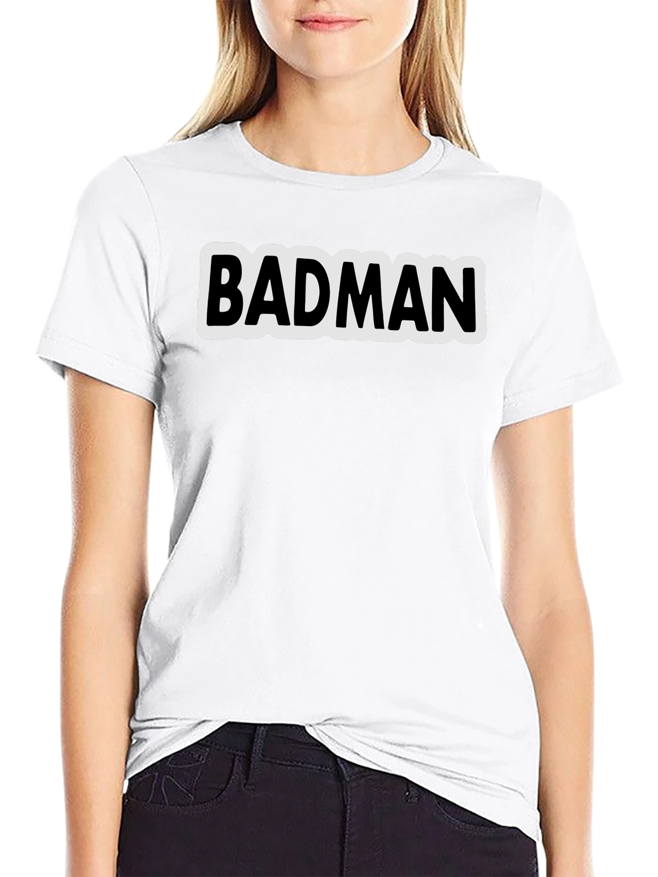 Badman Black Cotton Graphic Tee - Urban Style