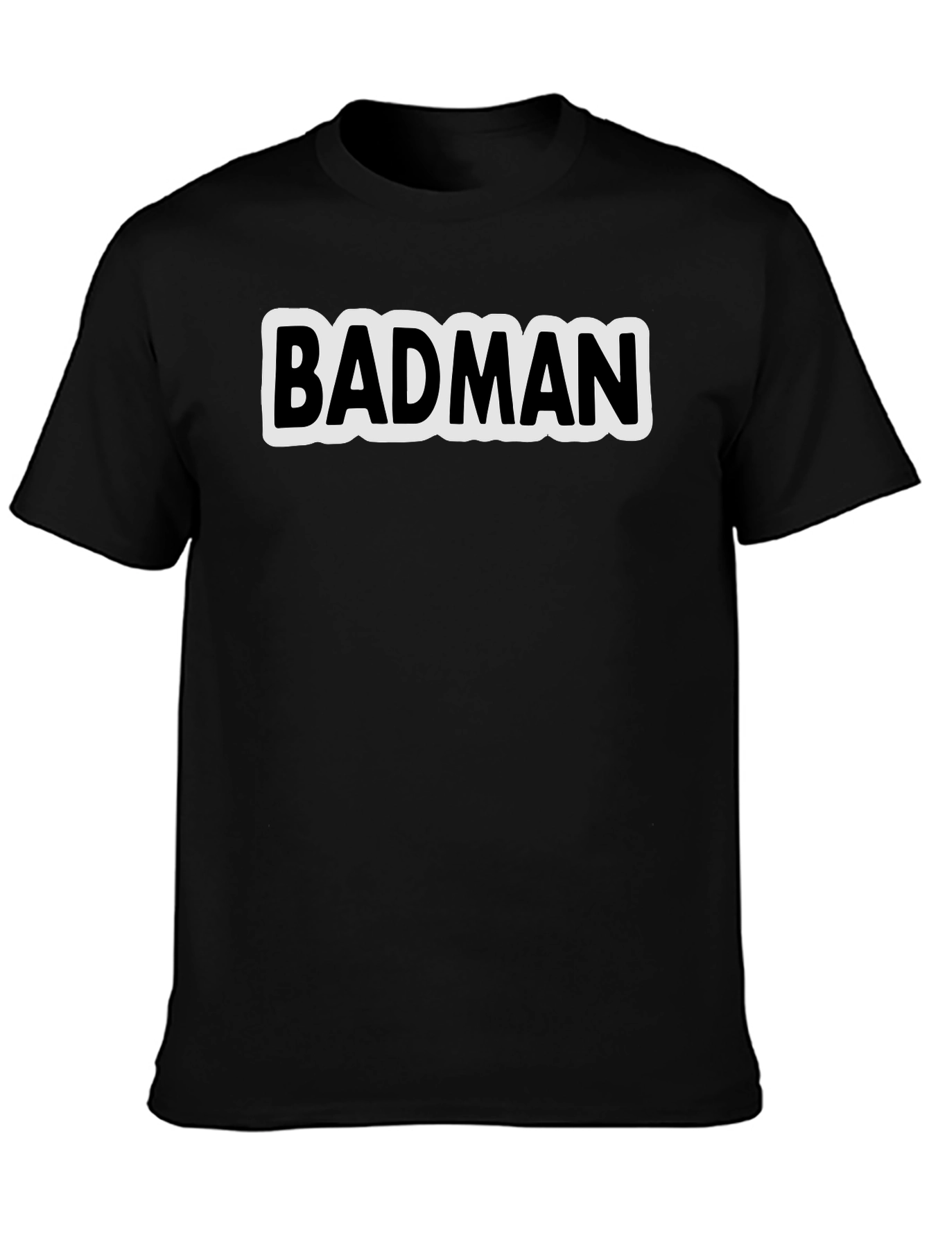 Badman Black Cotton Graphic Tee - Urban Style