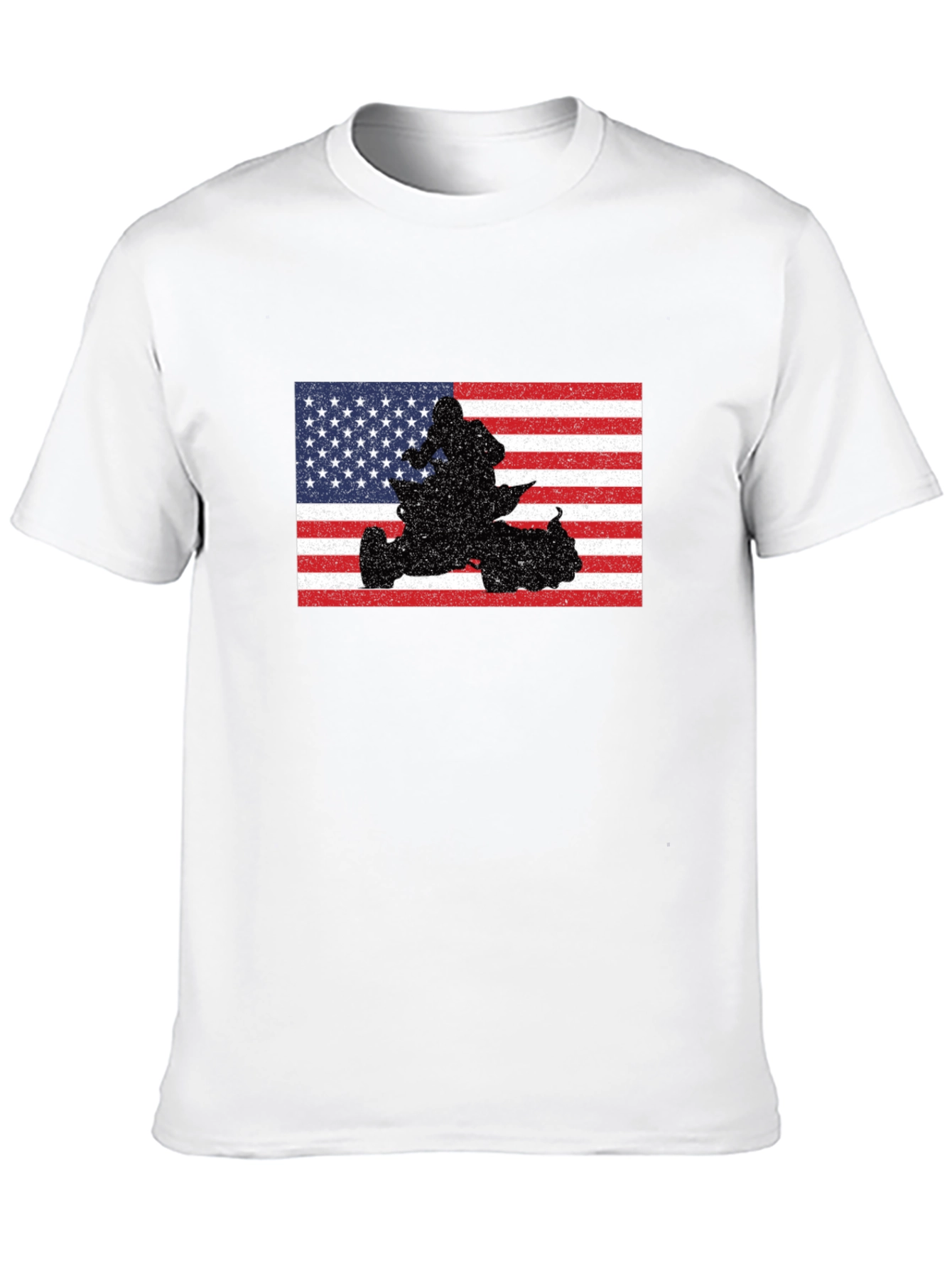 American Flag ATV Rider Graphic T-Shirt
