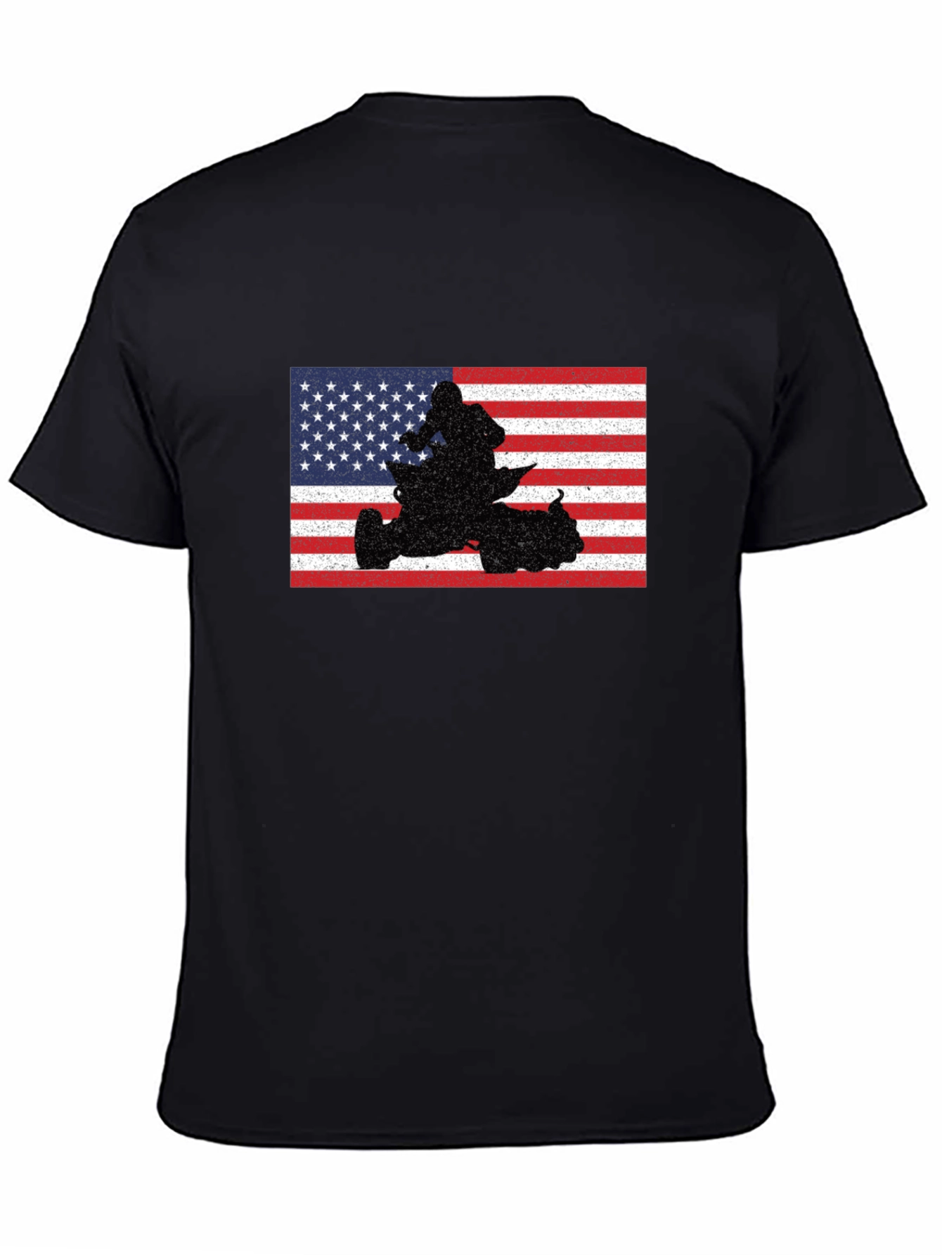 American Flag ATV Rider Graphic T-Shirt