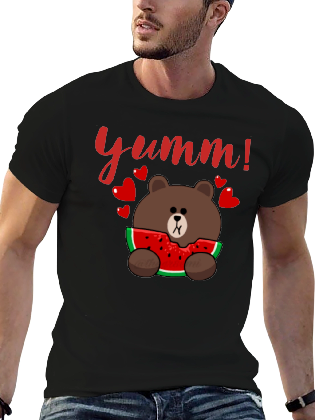 Yumm! Bear Eating Watermelon Graphic Tee