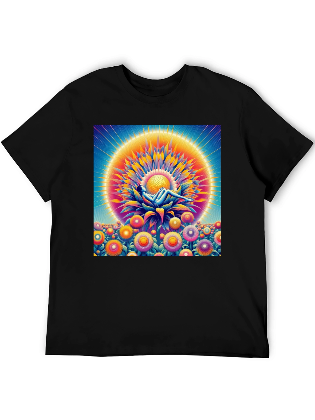 Psychedelic Sunflower T-Shirt - Vivid Graphic Tee