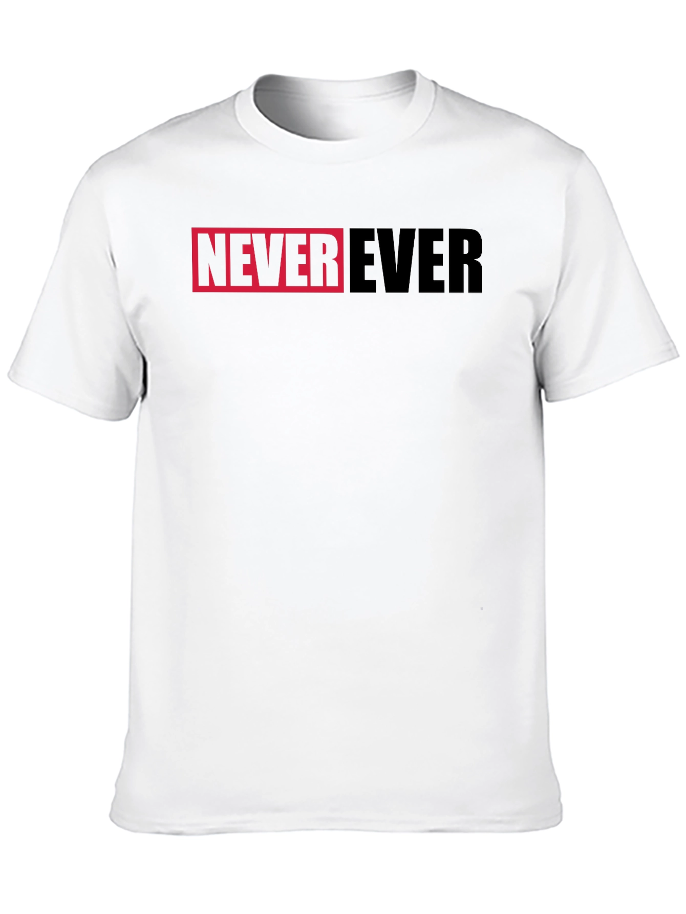 Never Ever Graphic Print Black T-Shirt