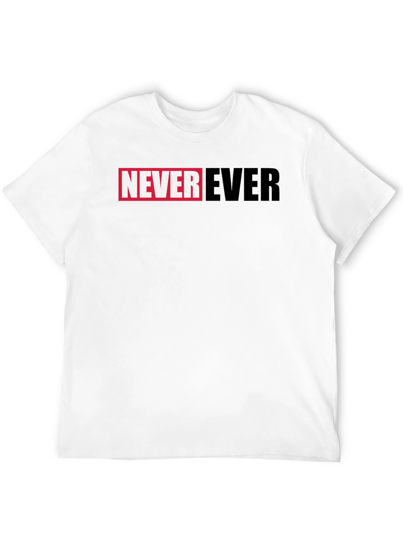 Never Ever Graphic Print Black T-Shirt