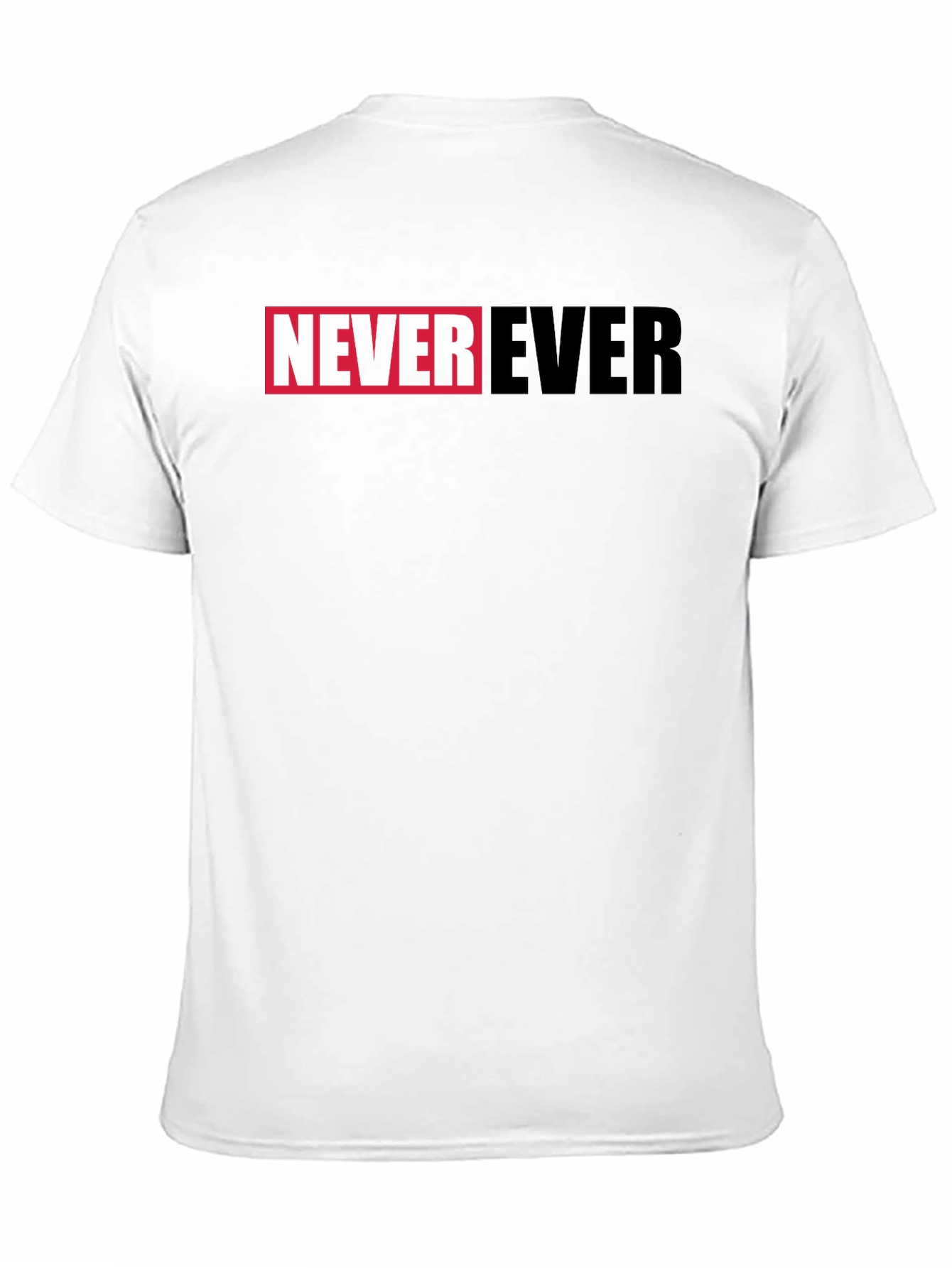Never Ever Graphic Print Black T-Shirt