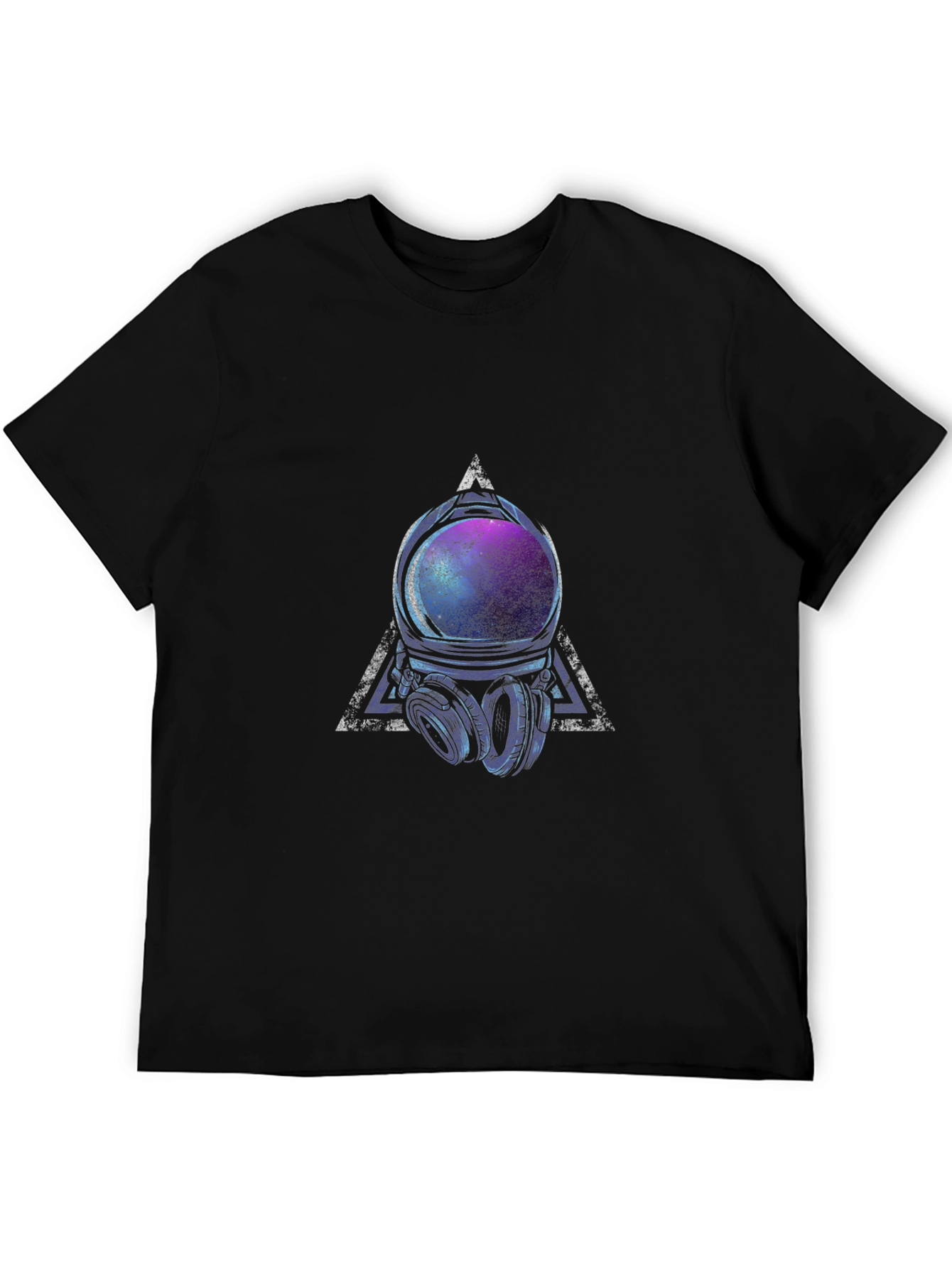 Astronaut Helmet Graphic Tee - Cosmic Vibes