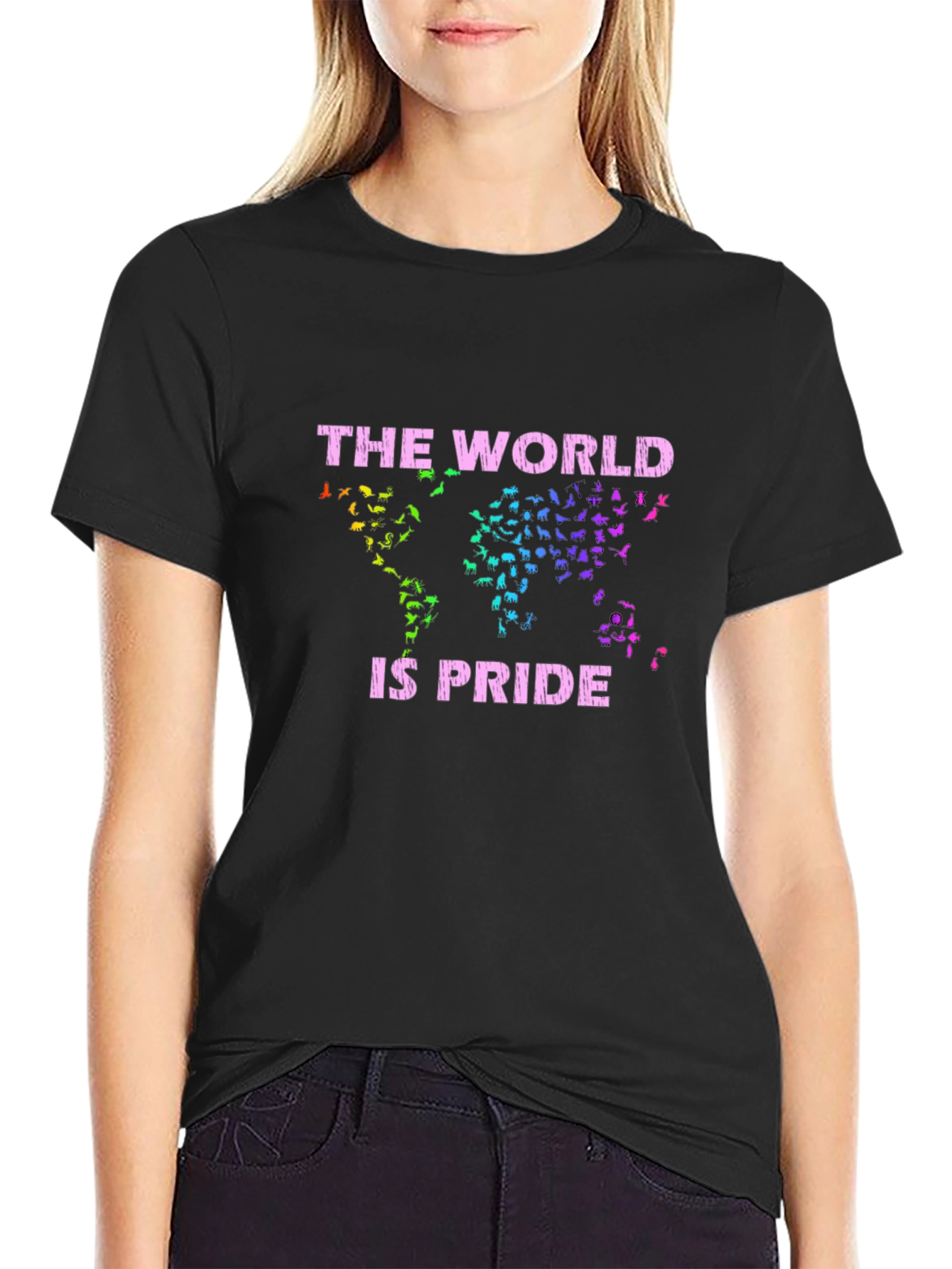 The World is Pride Black Graphic Tee