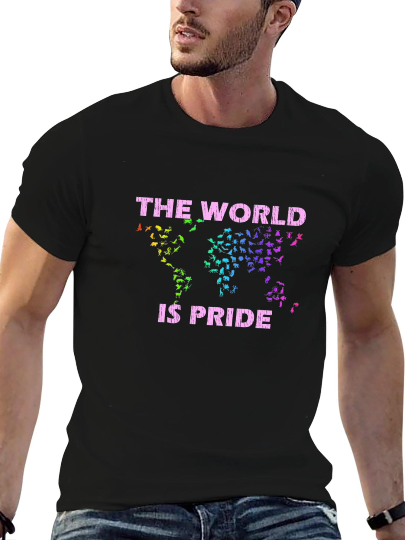 The World is Pride Black Graphic Tee