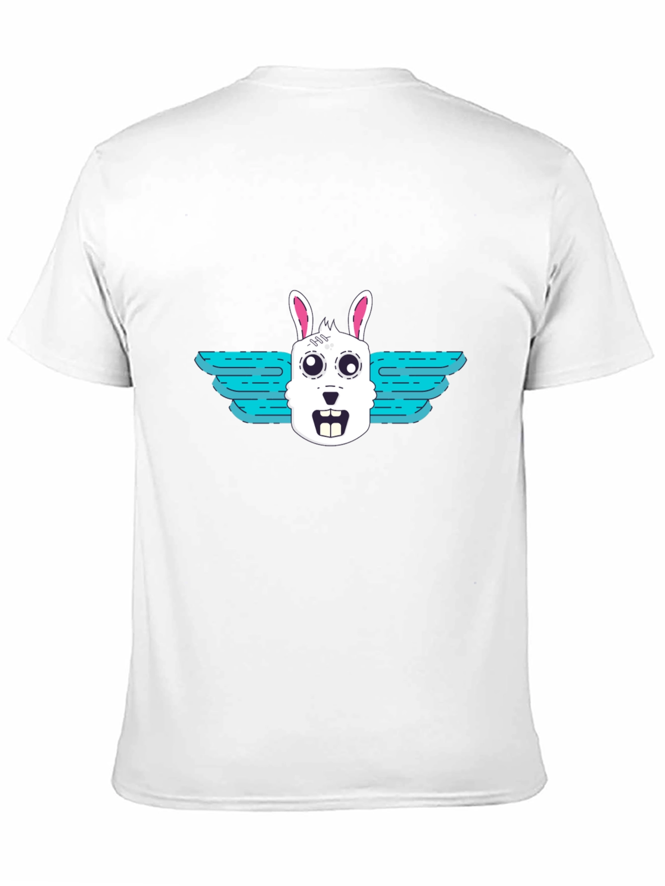 Winged Rabbit Graphic Tee - Black Unisex T-Shirt