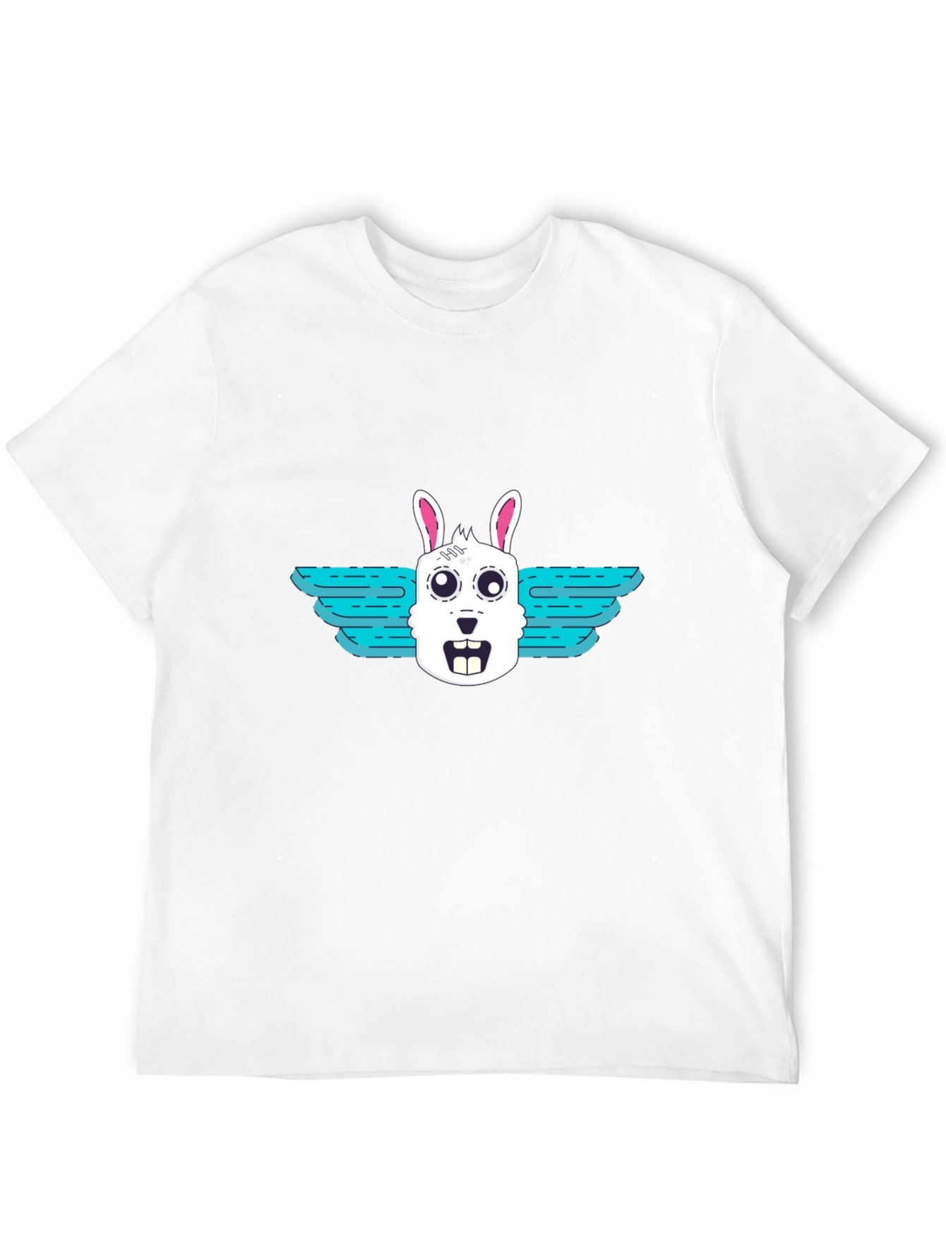 Winged Rabbit Graphic Tee - Black Unisex T-Shirt