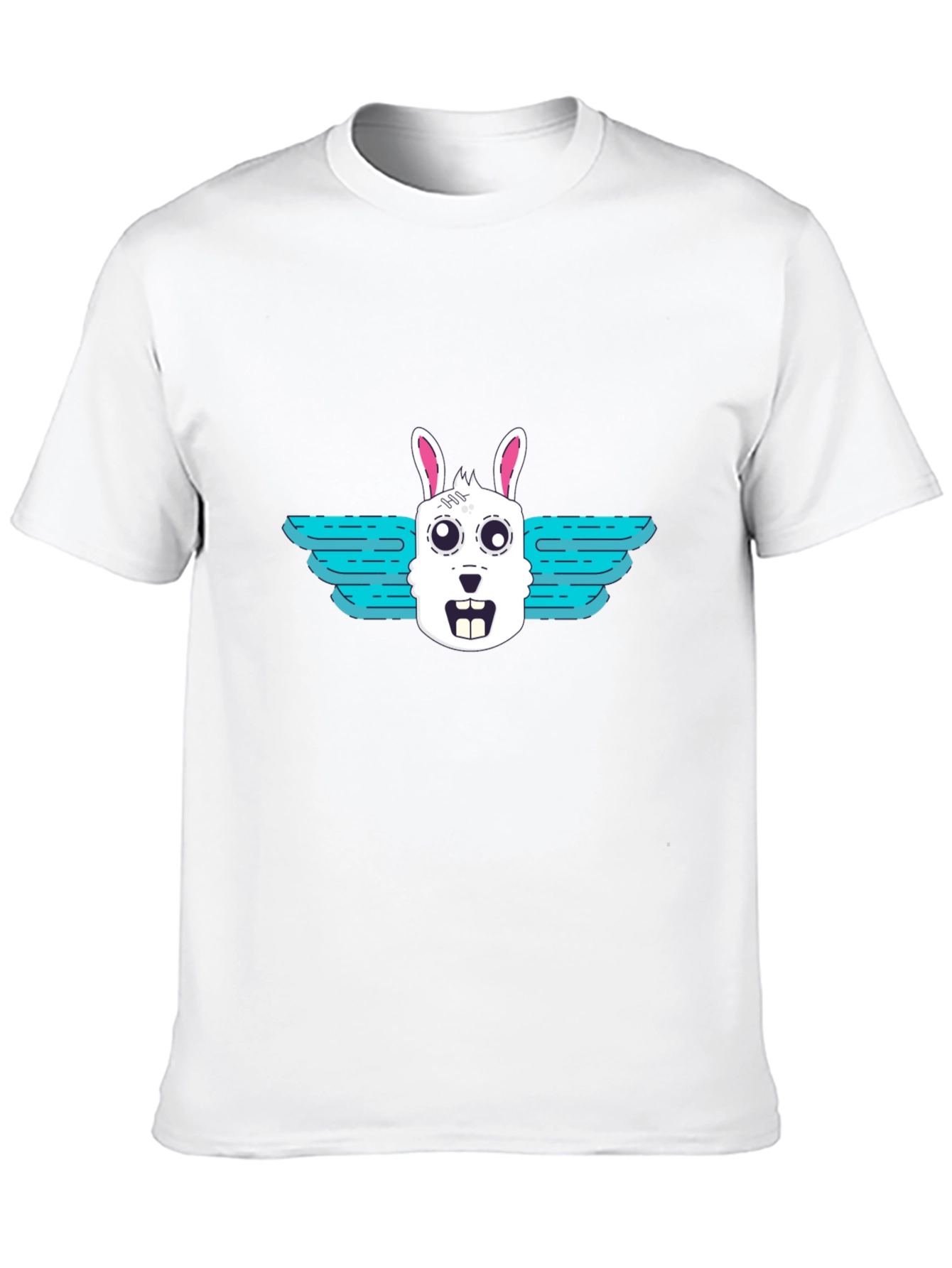 Winged Rabbit Graphic Tee - Black Unisex T-Shirt