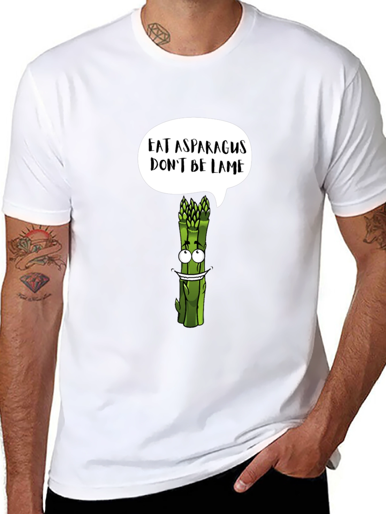 Eat Asparagus Dont Be Lame Graphic T-Shirt