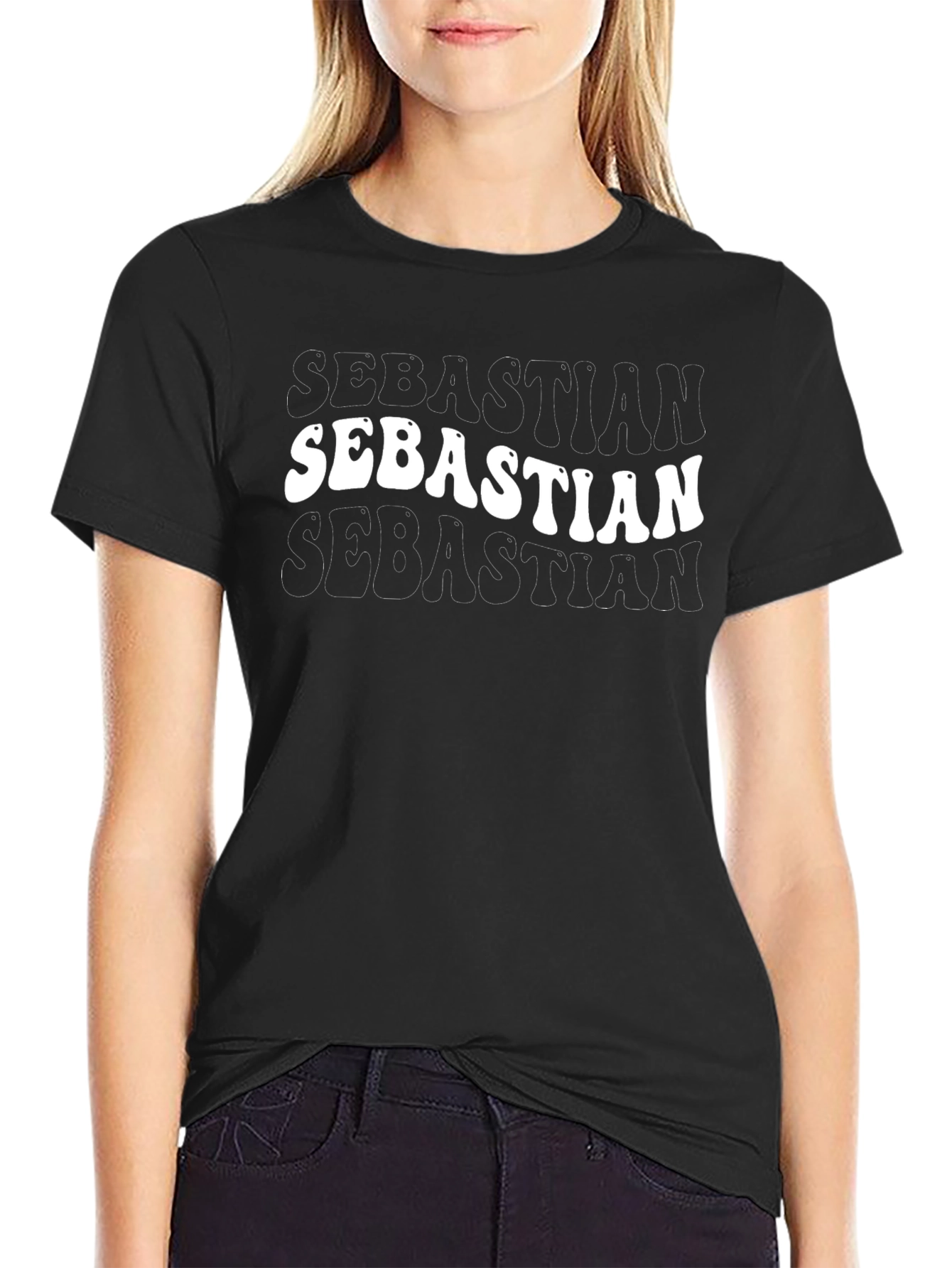 Sebastian Retro Black T-Shirt