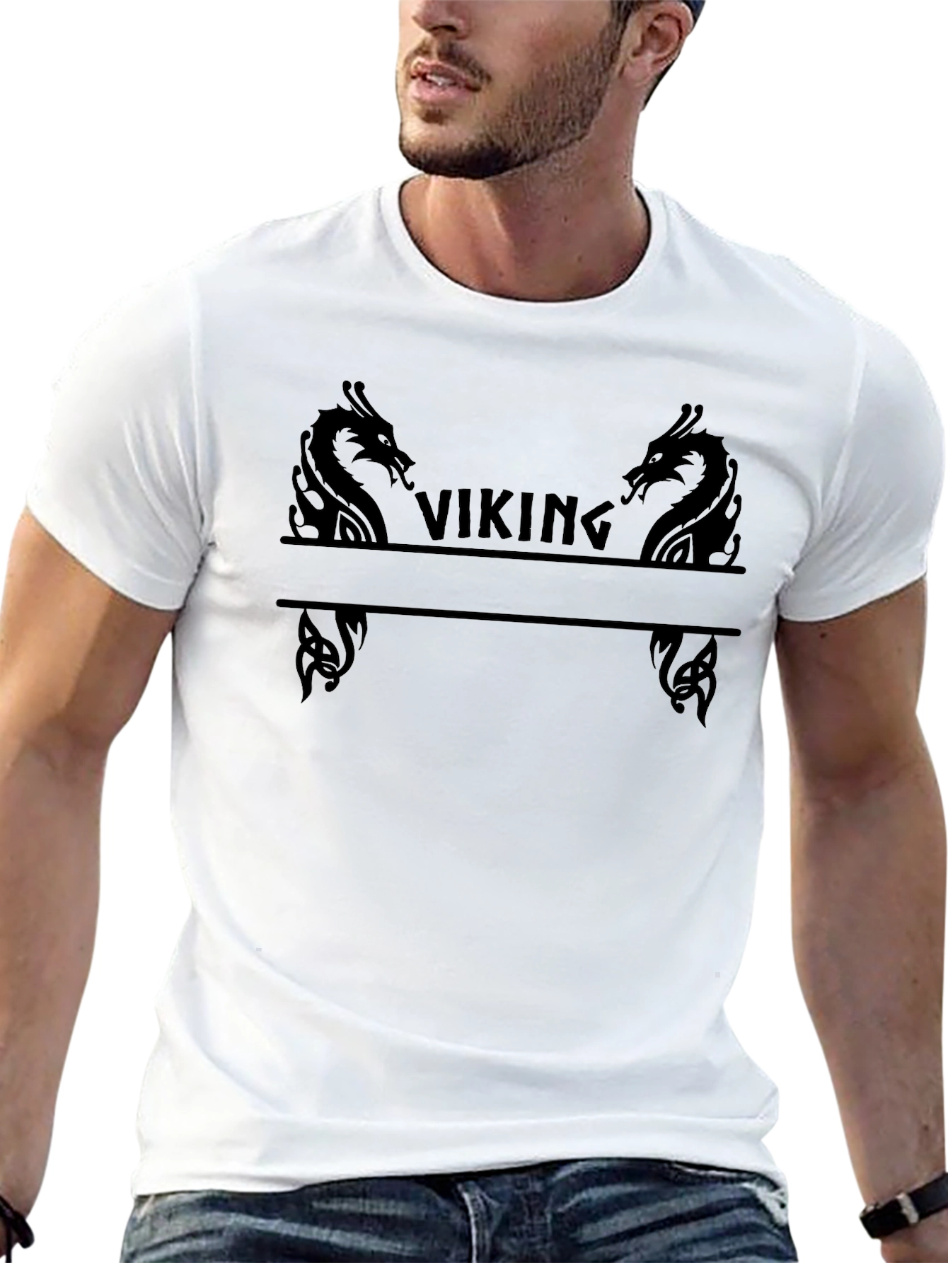 Viking Graphic Tee | Dragon Design