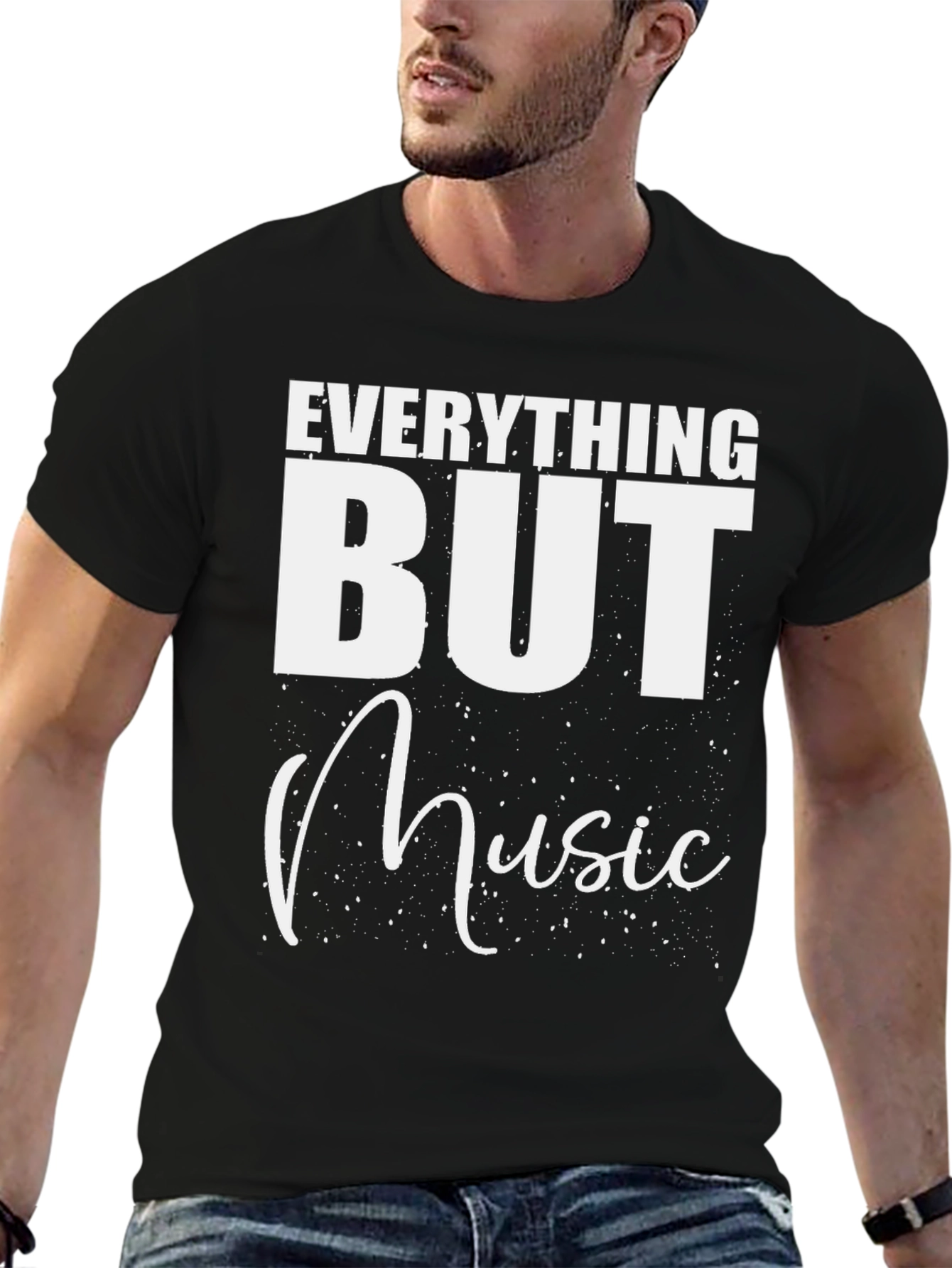 Everything But Music Black T-Shirt