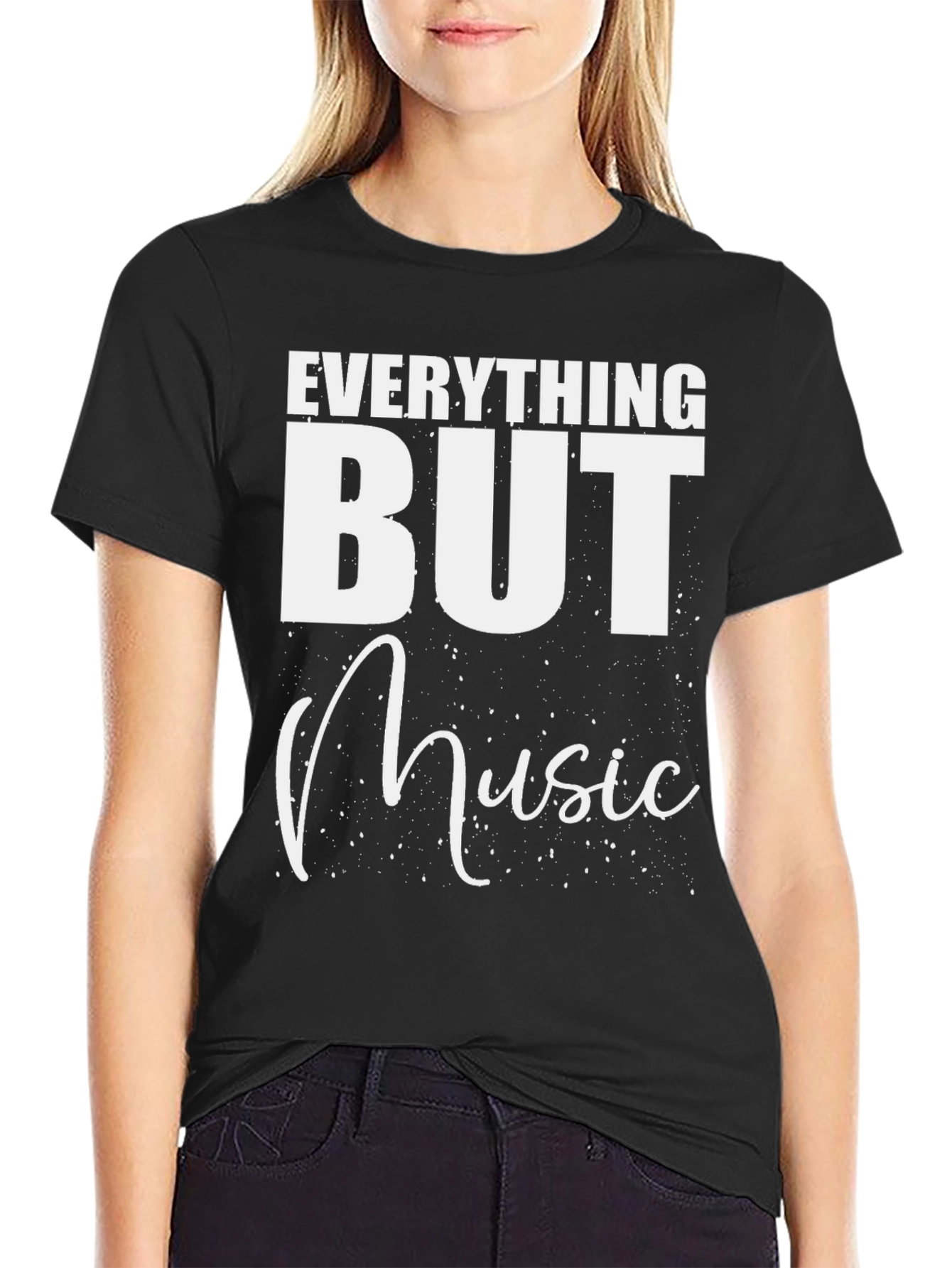 Everything But Music Black T-Shirt