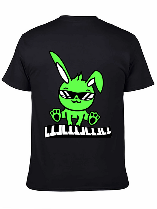 Cool Bunny Keyboardist Graphic Tee