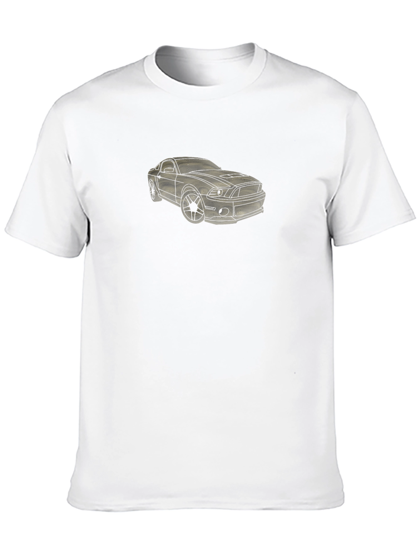 Mens Black Graphic Tee - Car Design