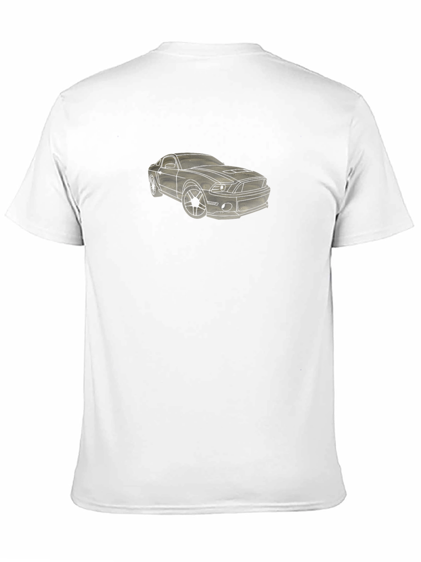 Mens Black Graphic Tee - Car Design