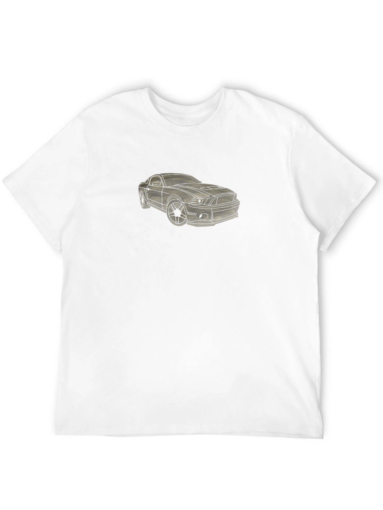 Mens Black Graphic Tee - Car Design
