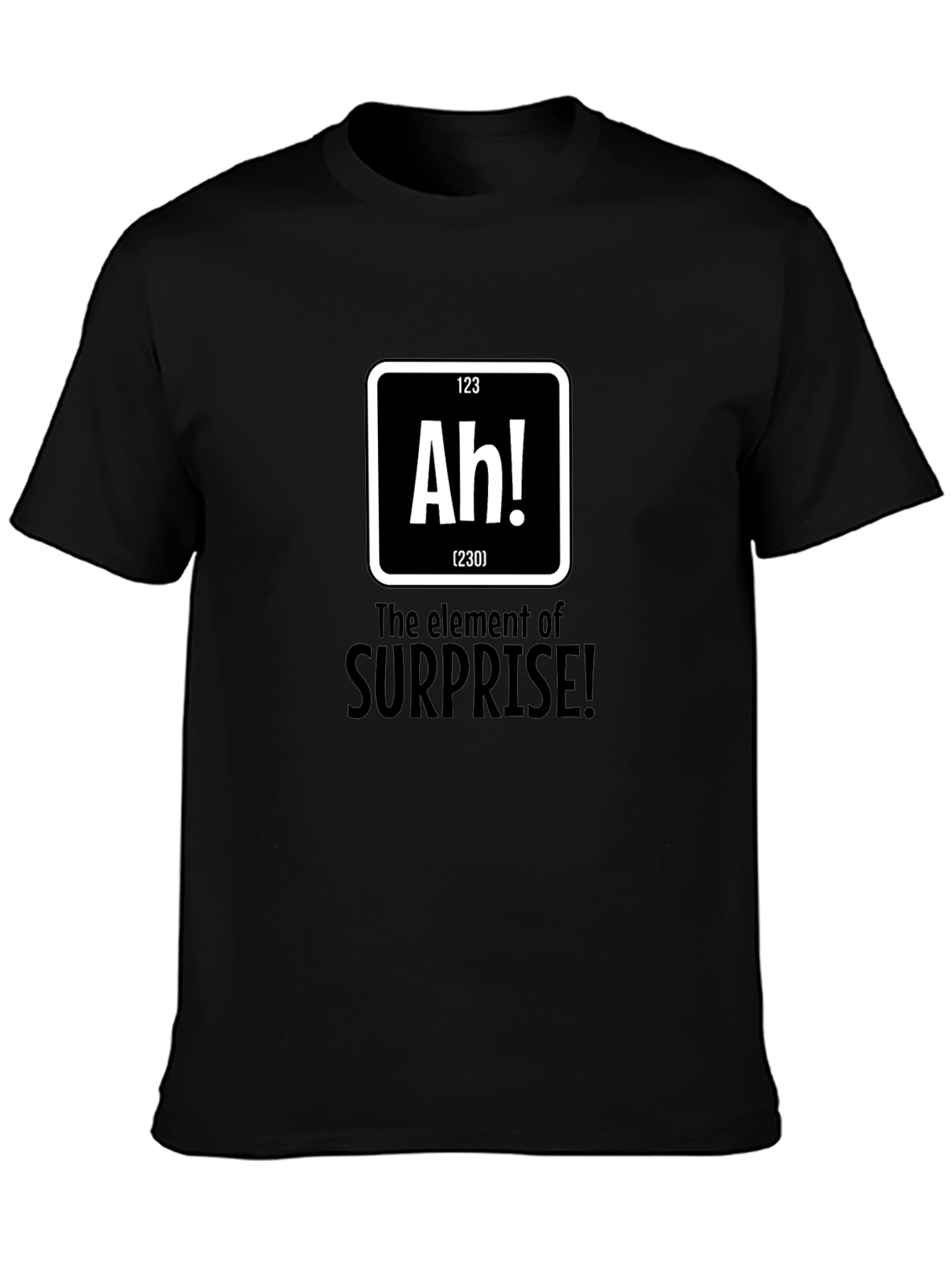 Surprise Element Graphic Tee - Black Cotton T-Shirt