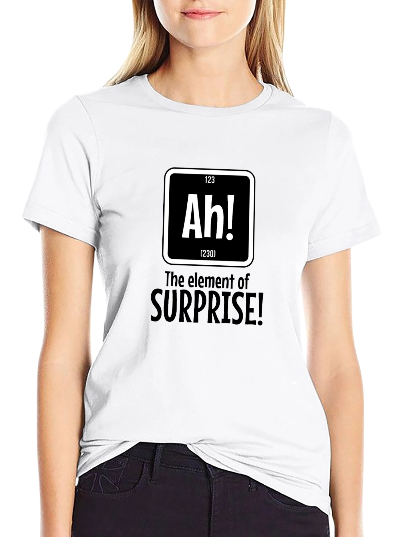 Surprise Element Graphic Tee - Black Cotton T-Shirt