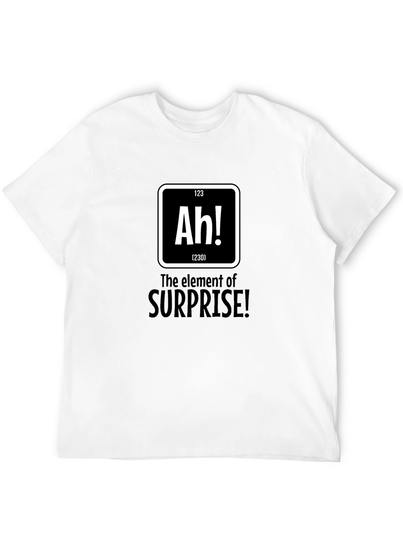 Surprise Element Graphic Tee - Black Cotton T-Shirt