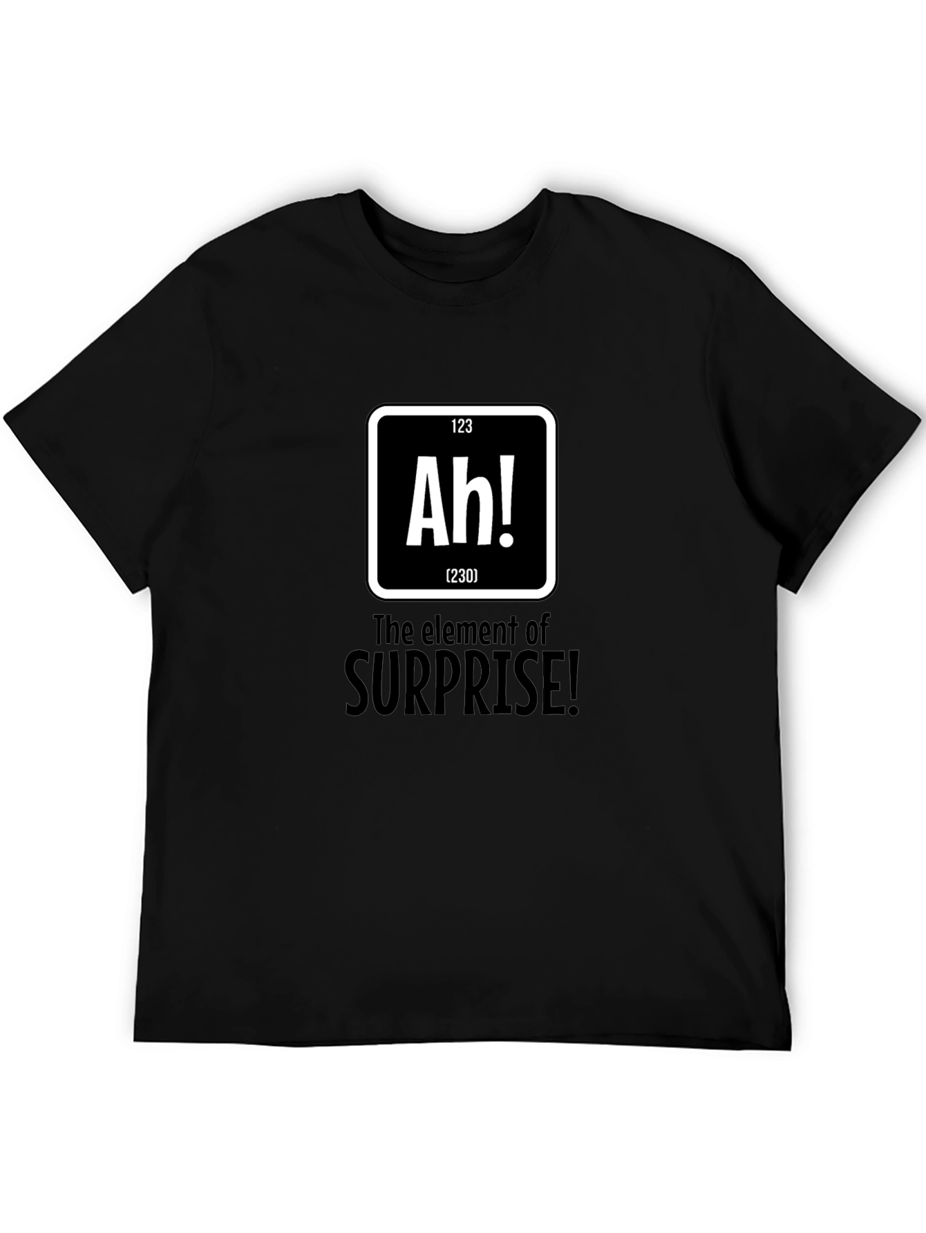Surprise Element Graphic Tee - Black Cotton T-Shirt