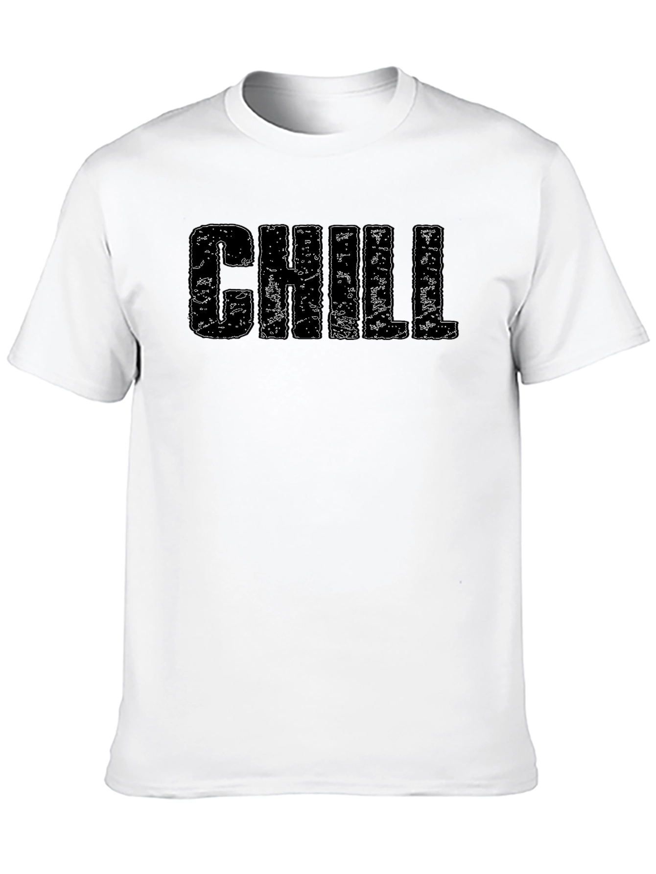 Chill Graphic Print Crew Neck T-Shirt